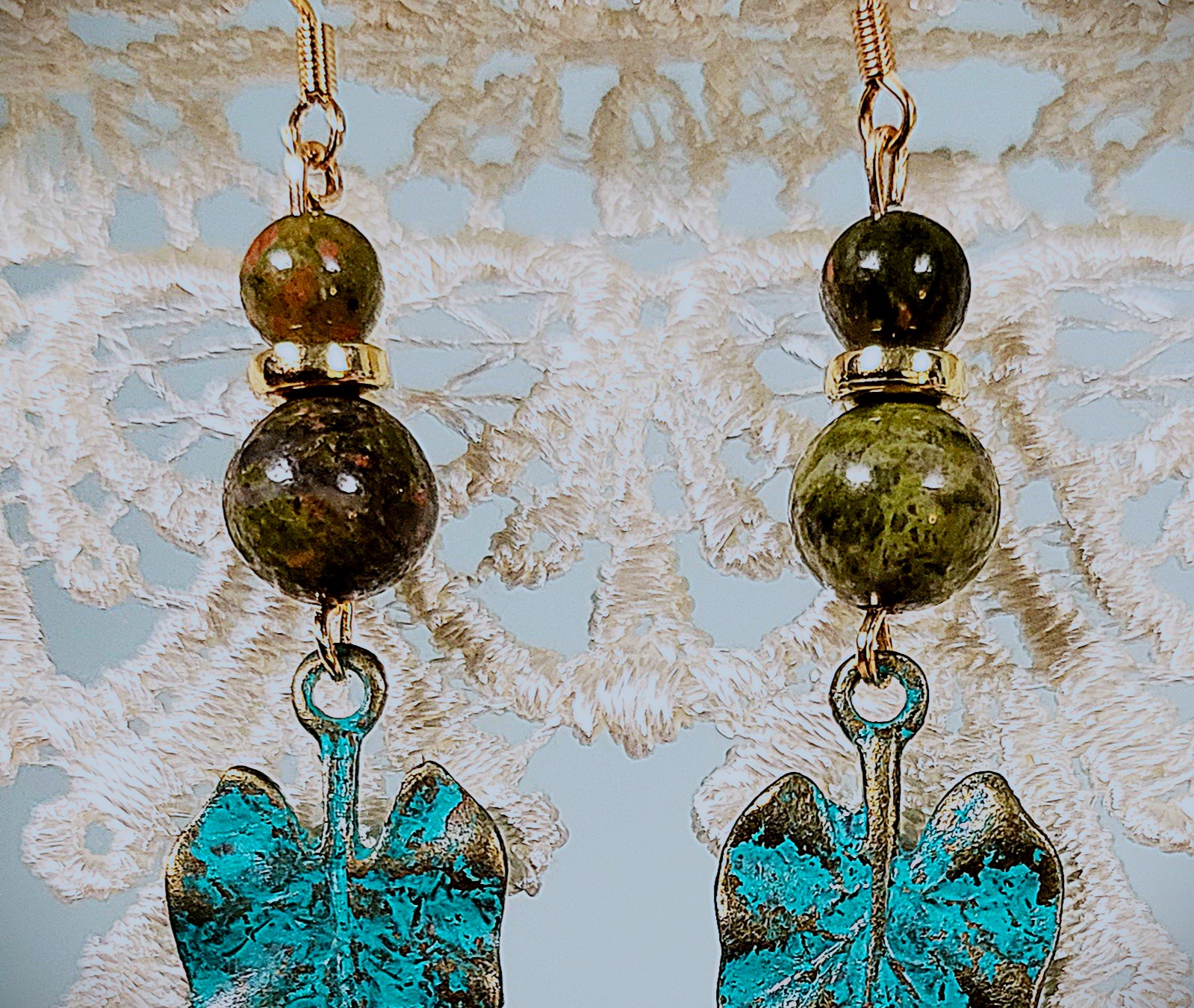 Boucles d'oreilles Unakite Nature
