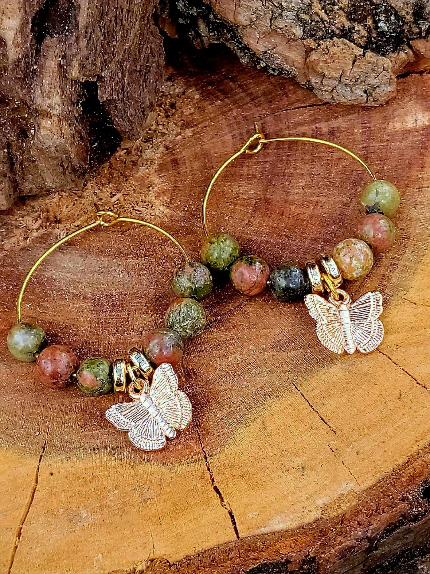 Créoles Unakite Papillons