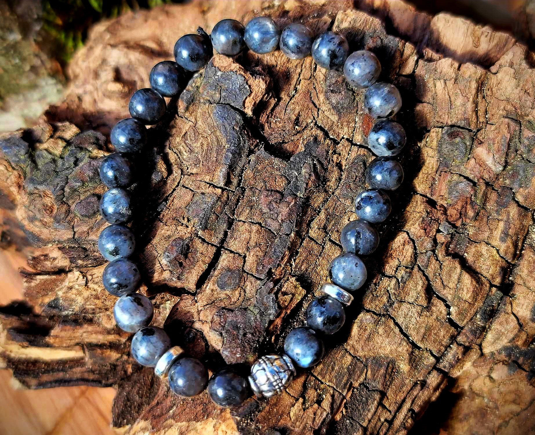 Bracelet Labradorite Perle argenté