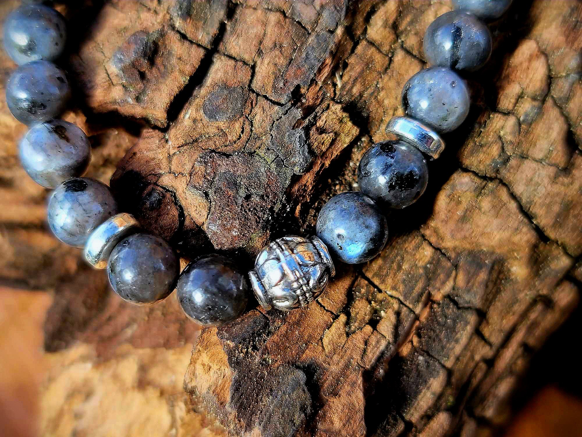 Bracelet Labradorite Perle argenté