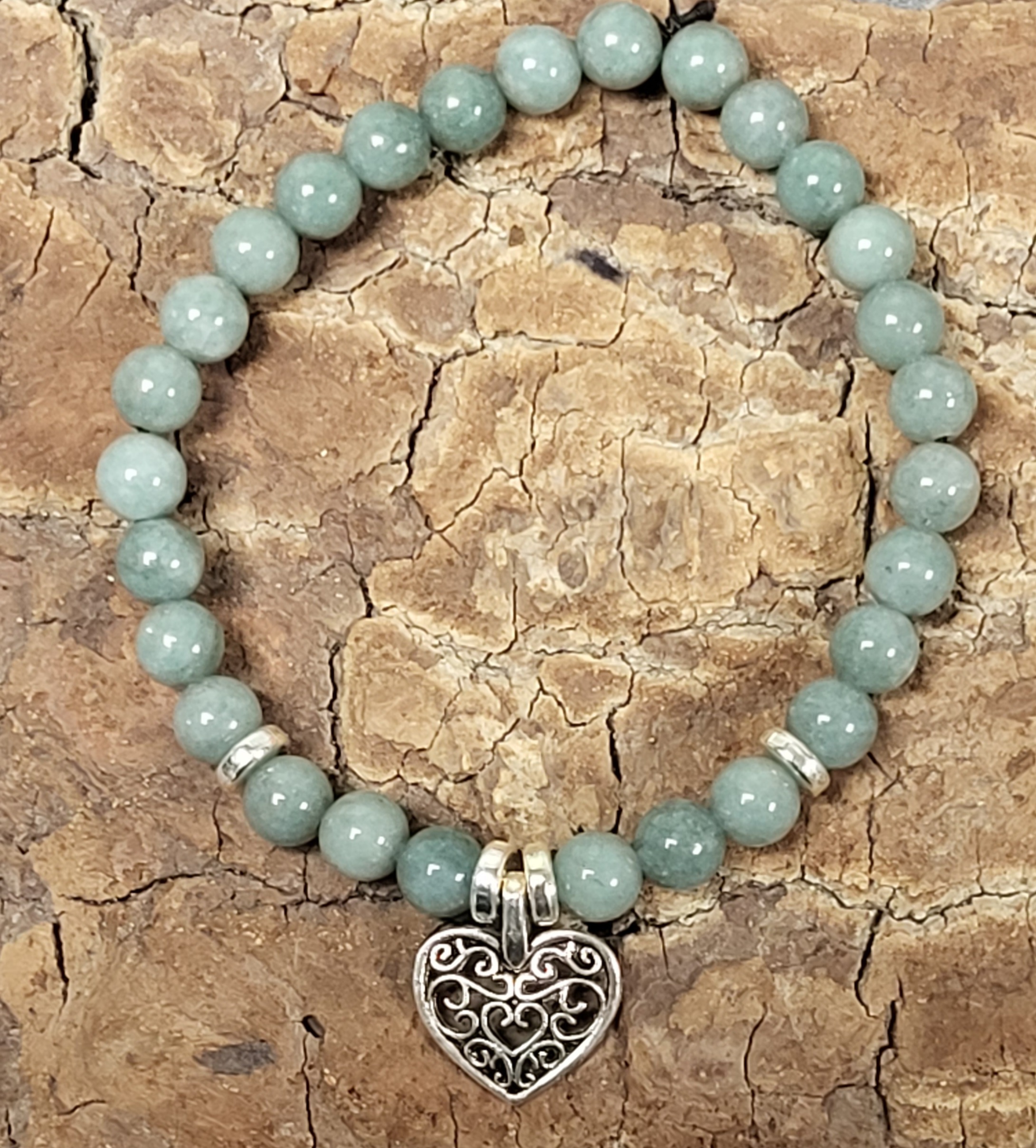 Bracelet Jade de Birmanie Coeur