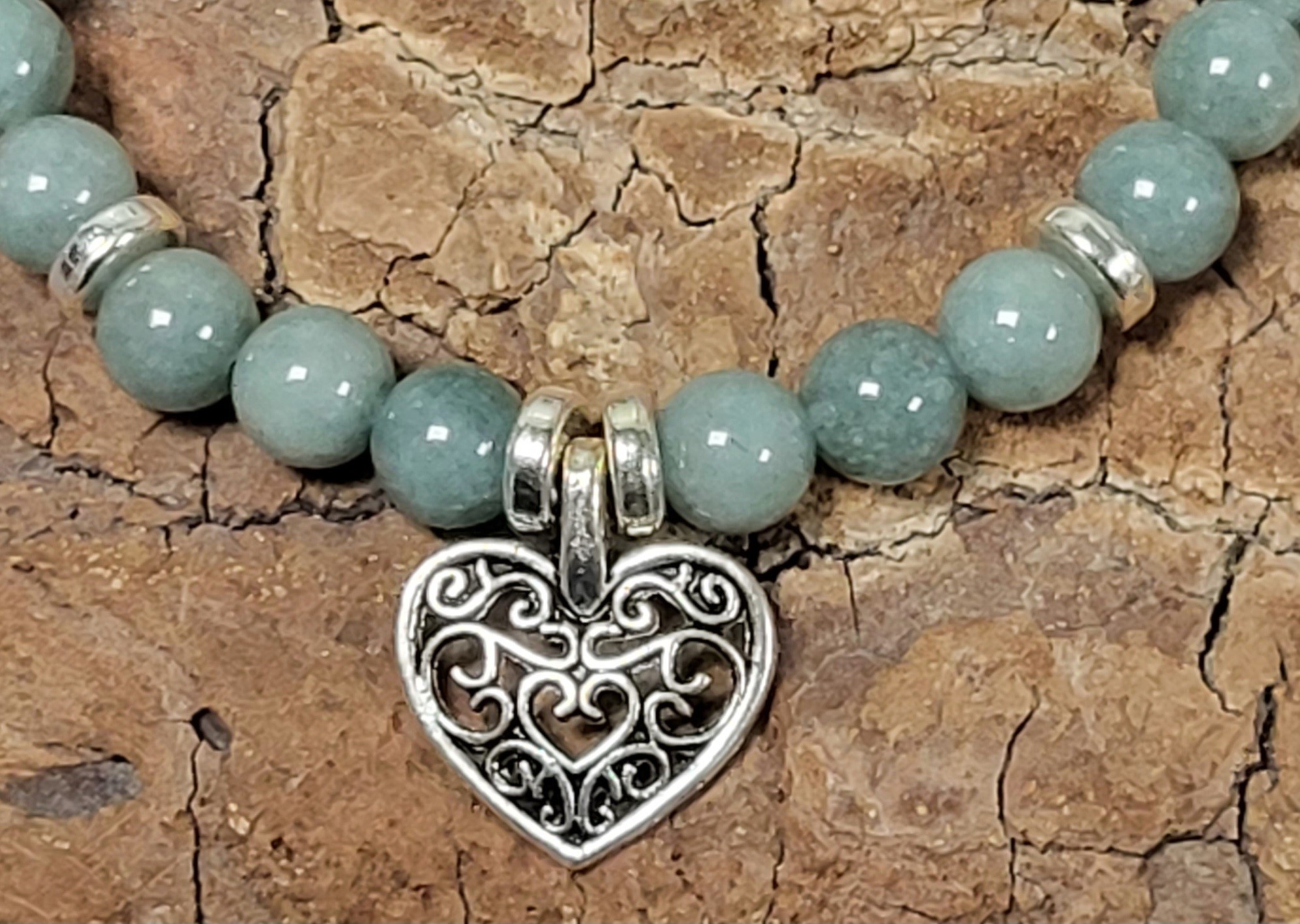 Bracelet Jade de Birmanie Coeur 