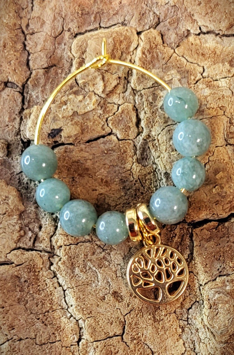Créoles Jade de Birmanie Arbre de vie