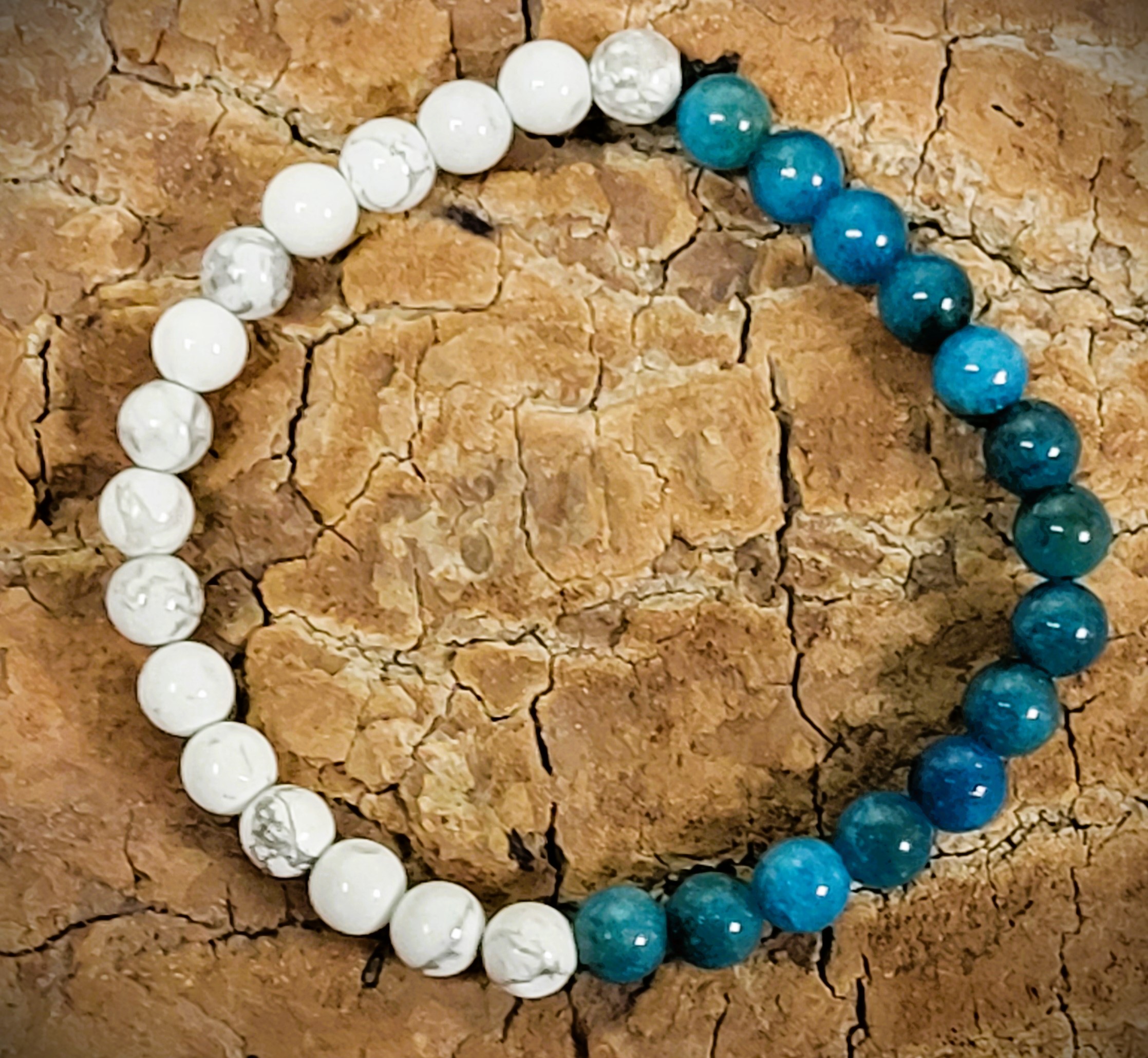 Bracelet Apatite et Howlite