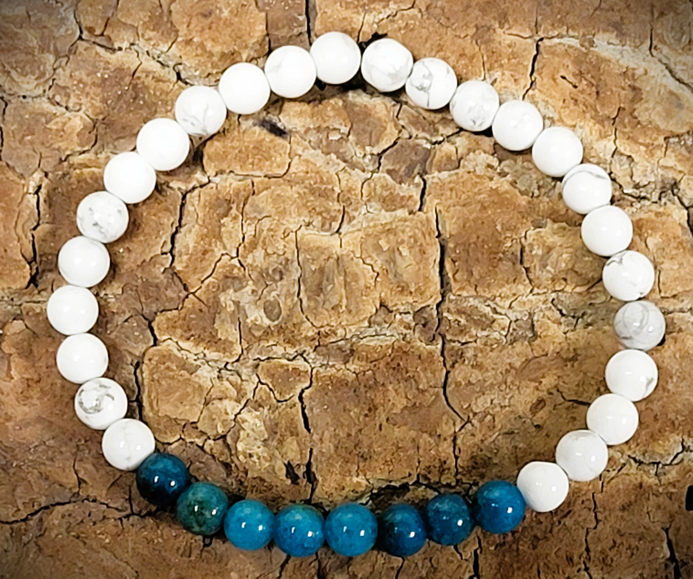 Bracelet Apatite et Howlite 