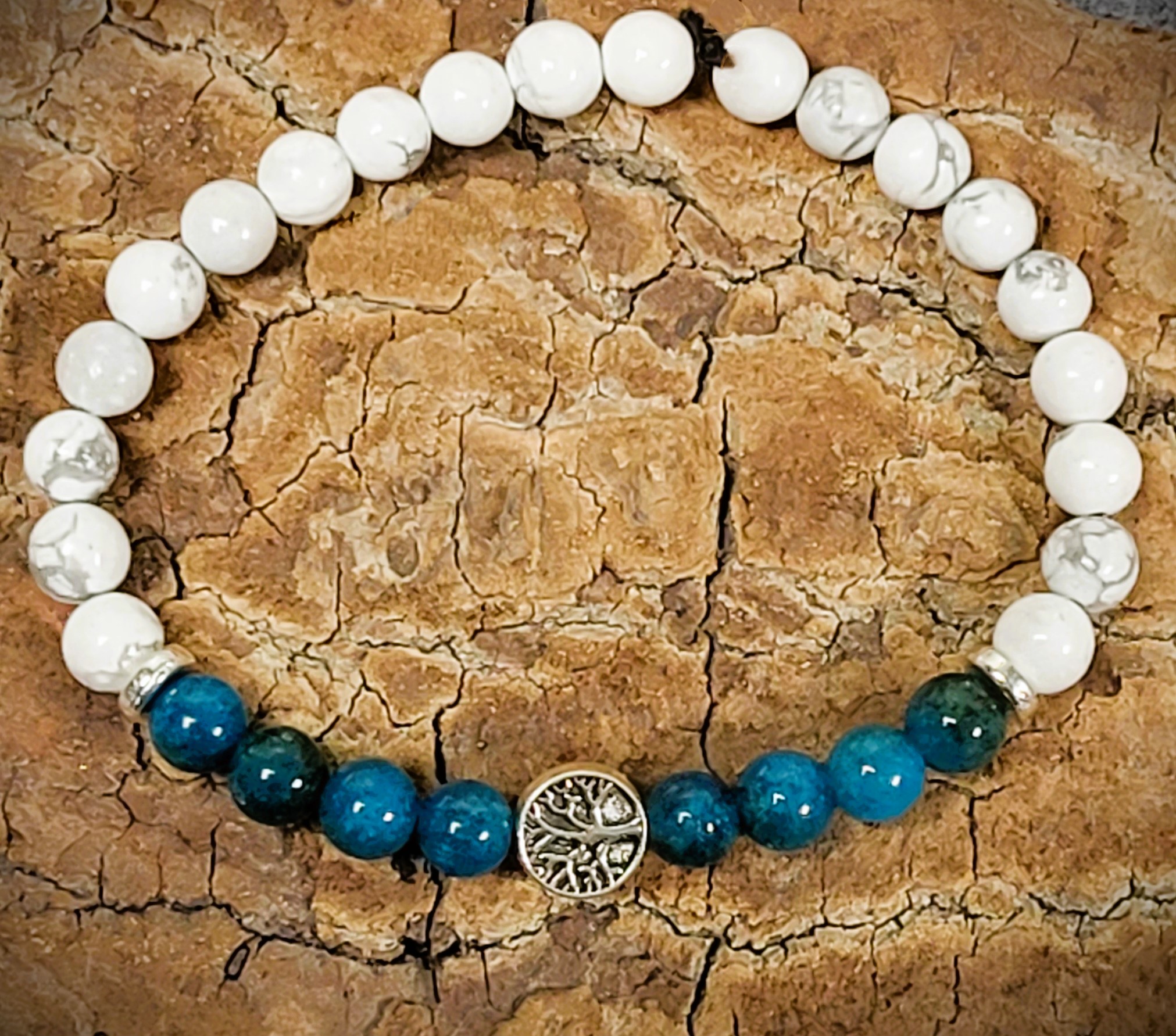 Bracelet Apatite et Howlite 