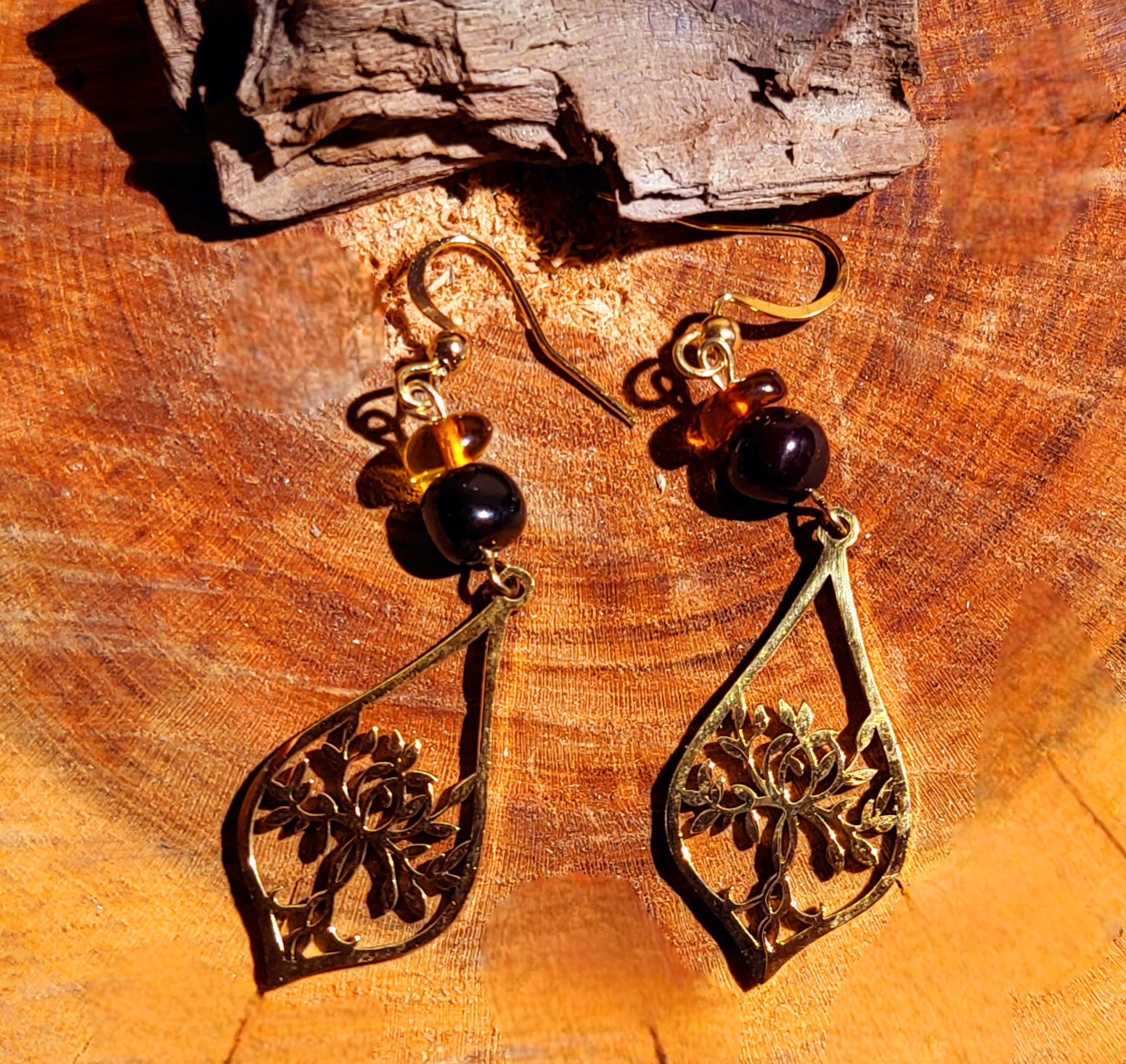 Boucles d'oreilles Arbre de vie stylisé
