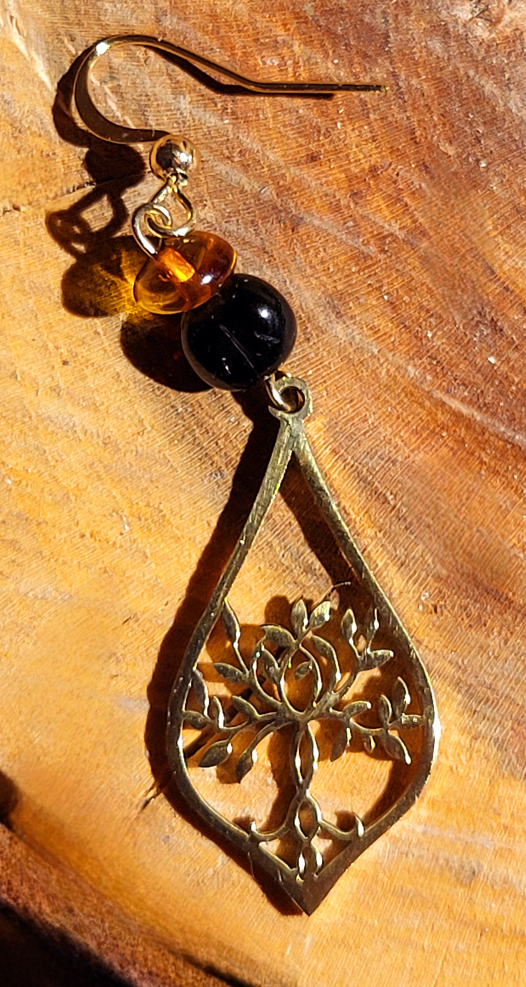 Boucles d'oreilles Arbre de vie stylisé