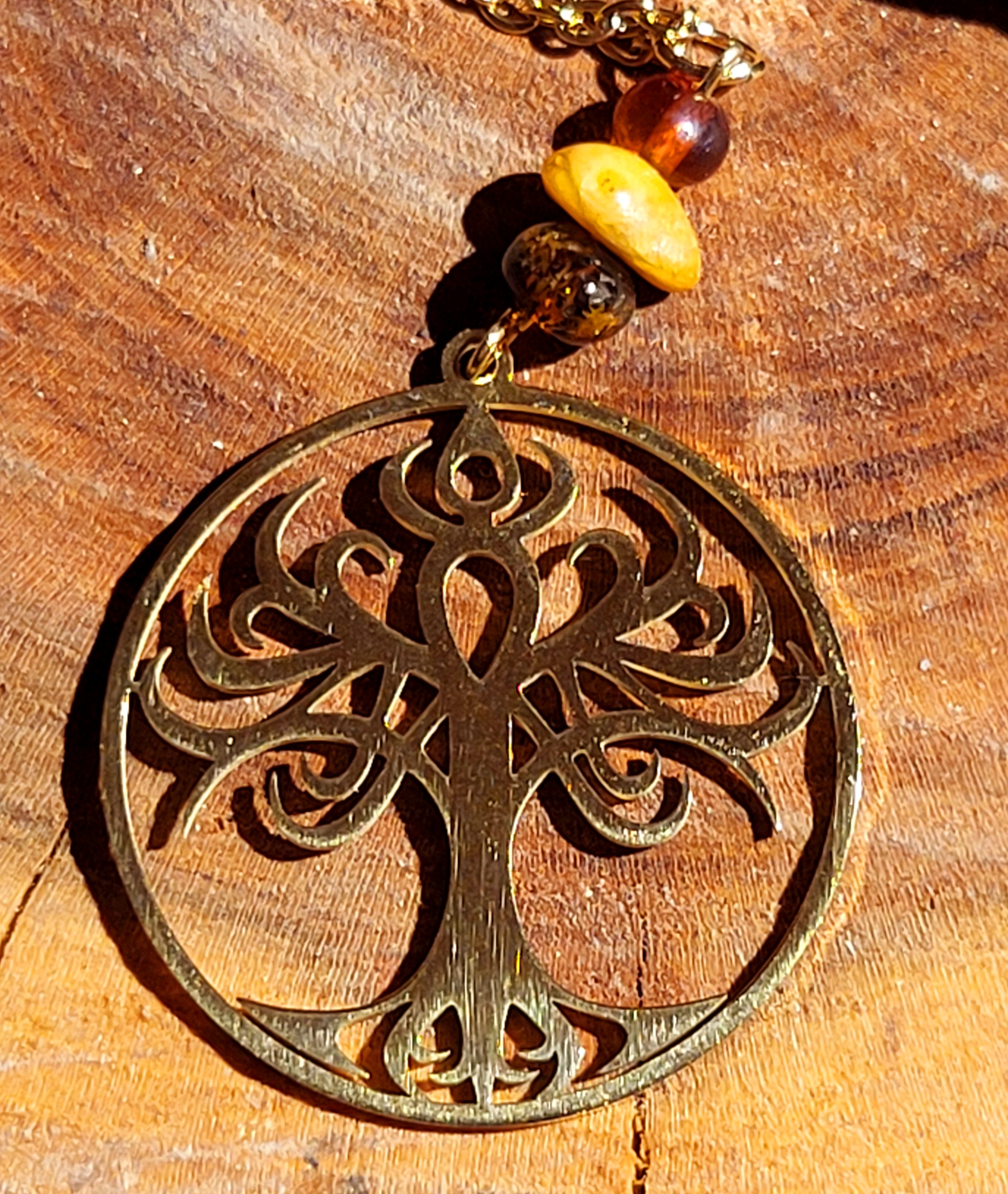 Collier d'Ambre Baltique Arbre de vie 