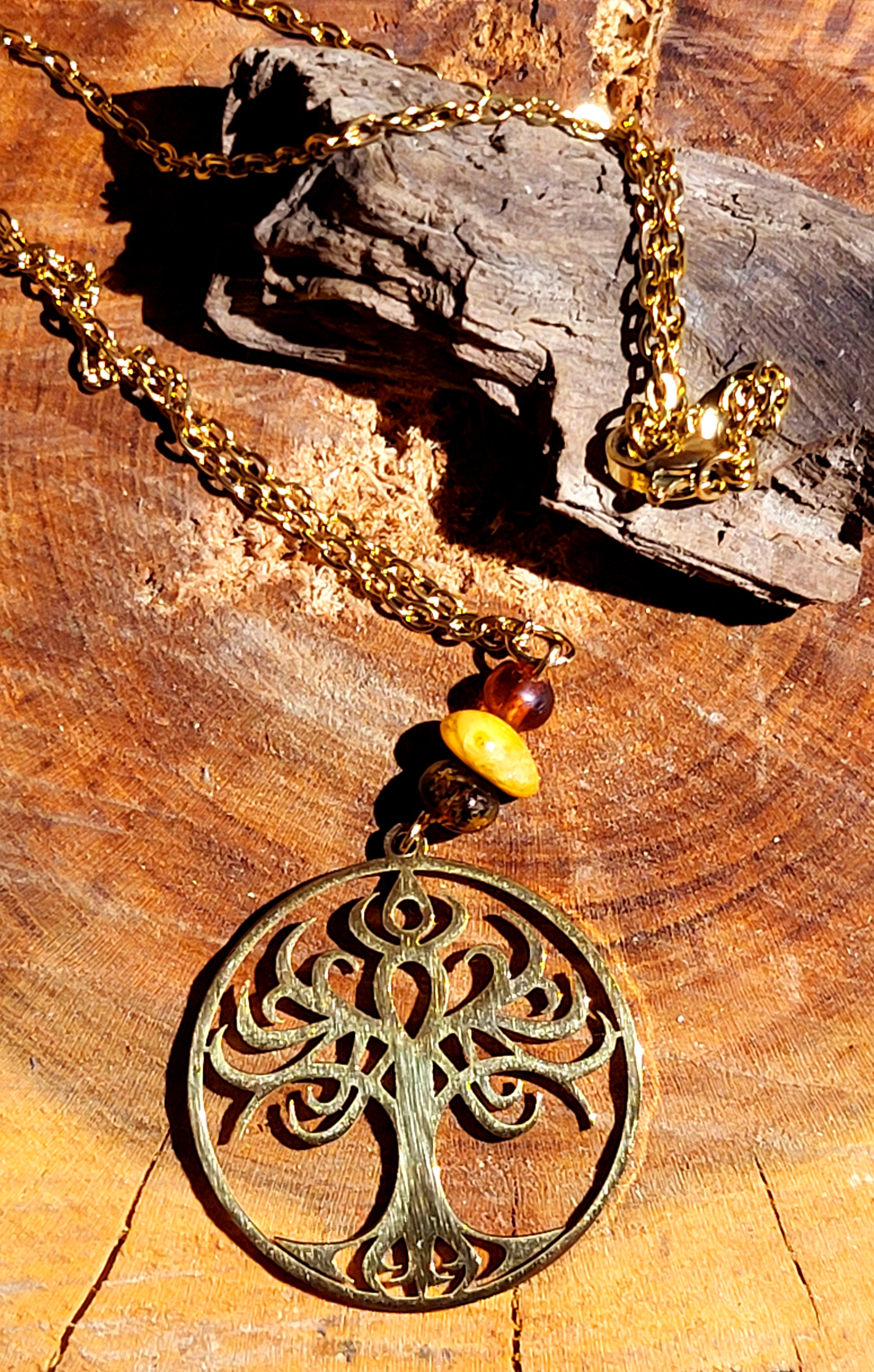 Collier d'Ambre Baltique Arbre de vie 