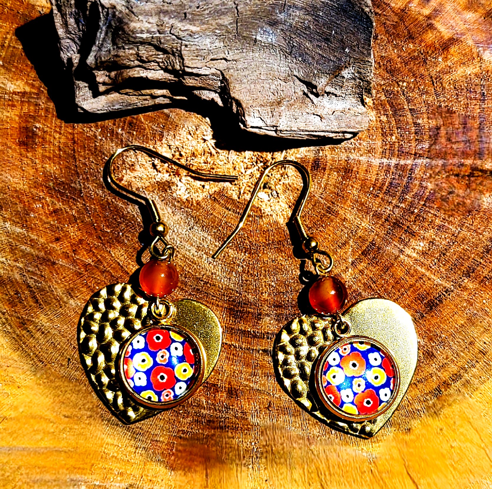 Boucles d'oreilles Coeur buccolique