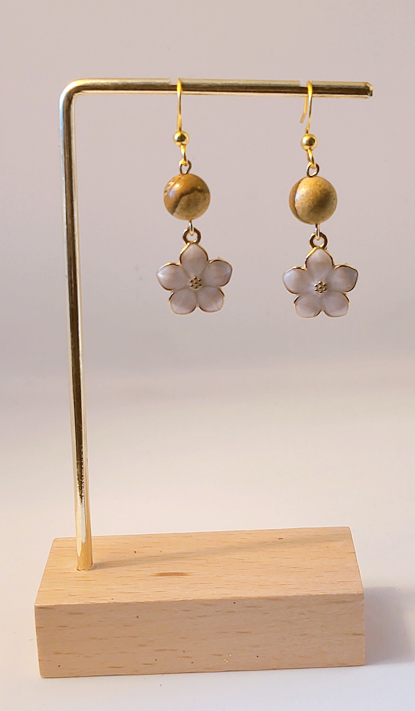 Boucle d'oreille fleurs de printemps