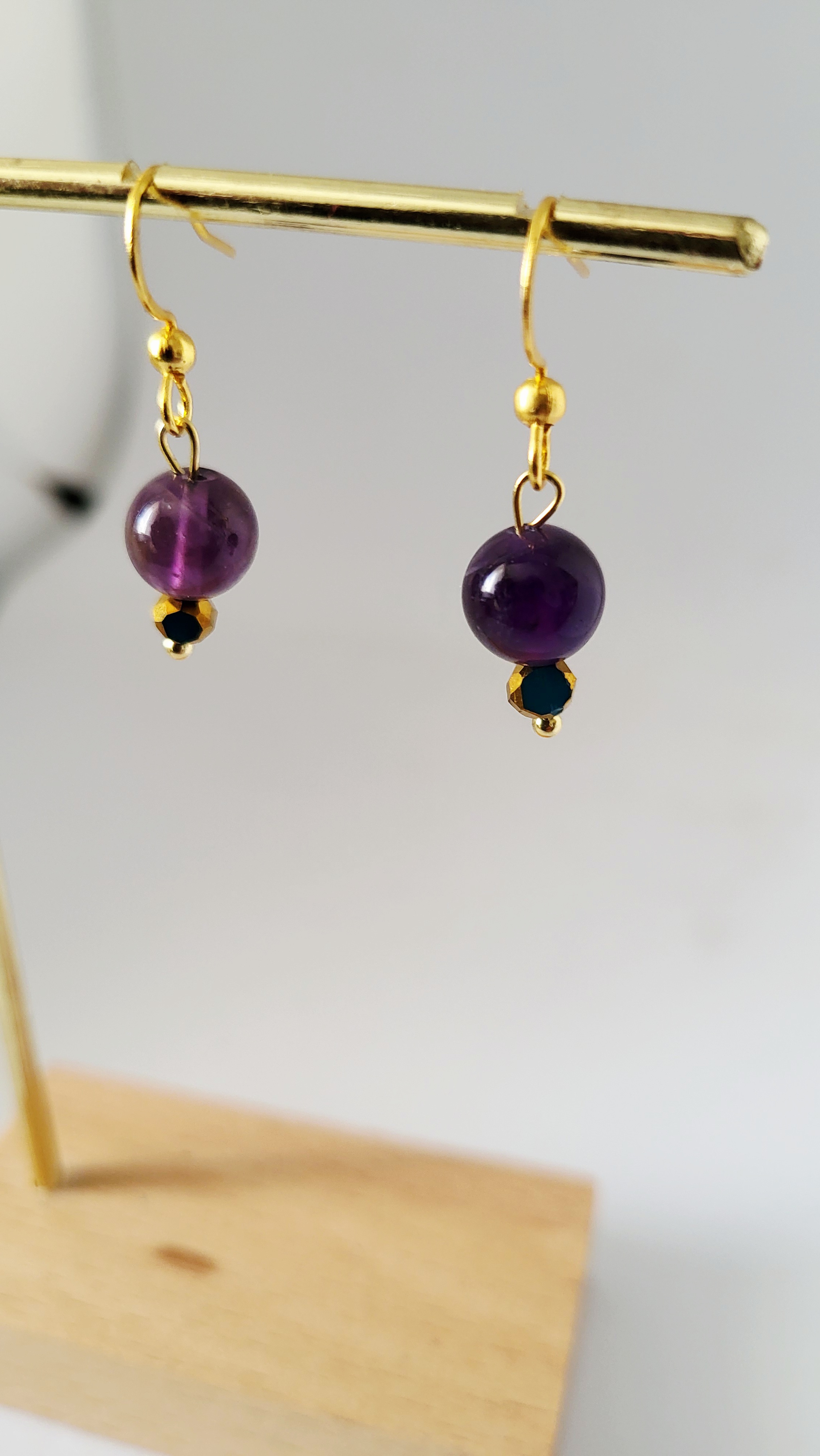 Boucles "Loreleï" Améthyste