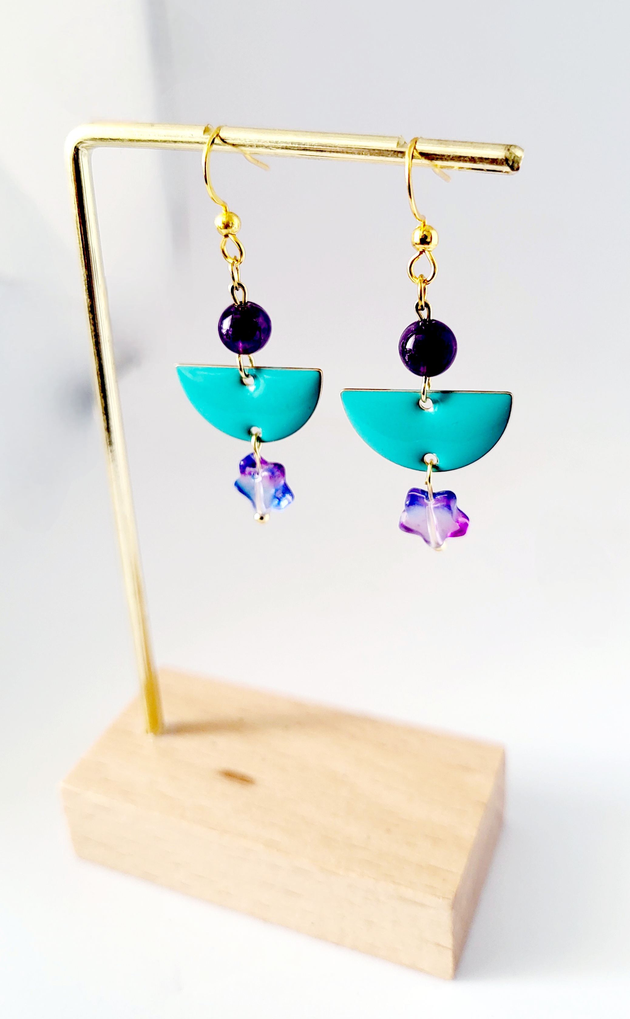Boucles "Ellie" Améthyste