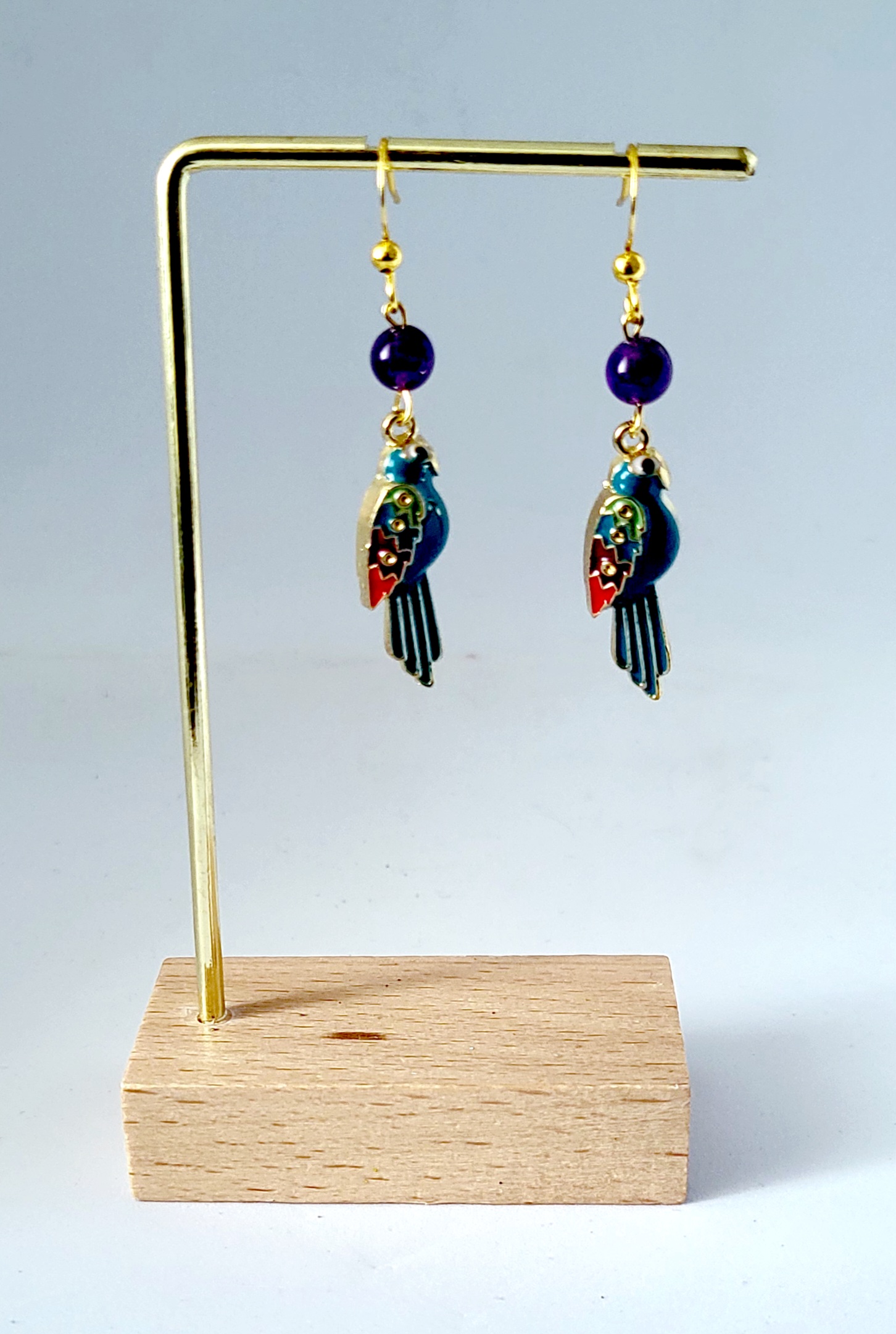 Boucles perroquets Améthyste