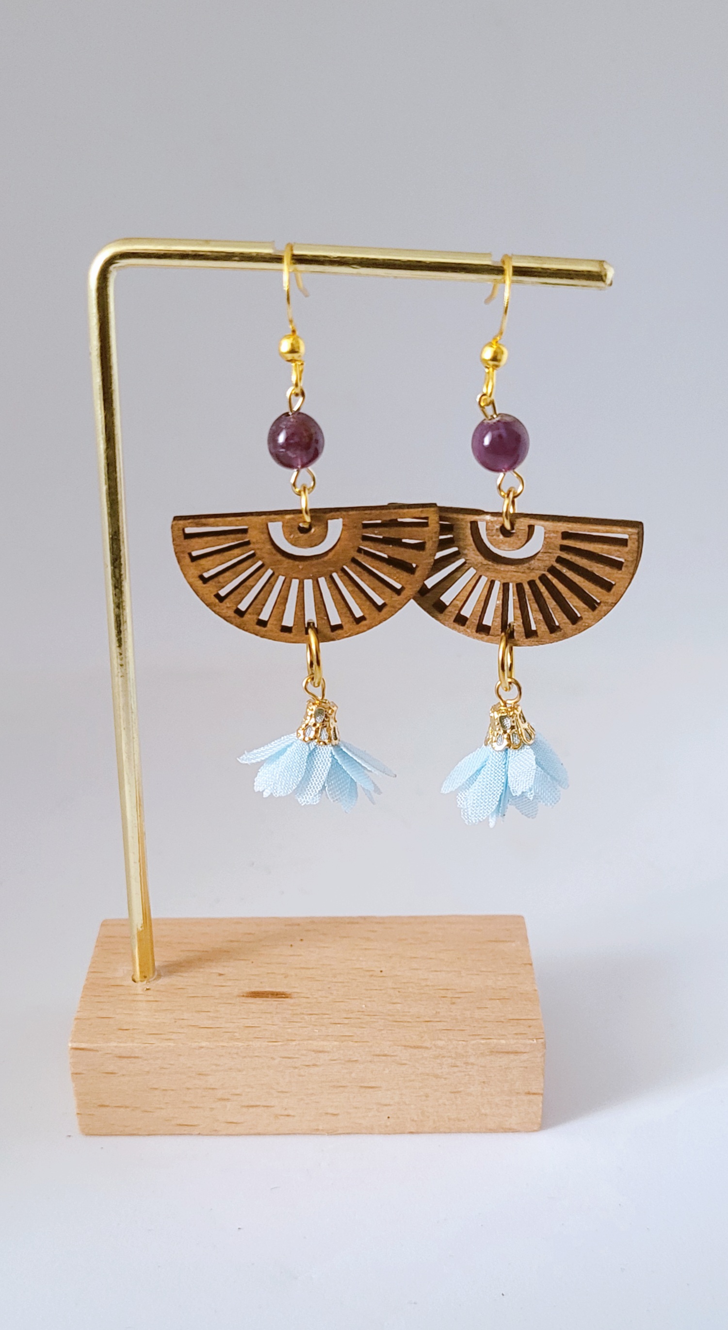 Boucles bohème Améthyste