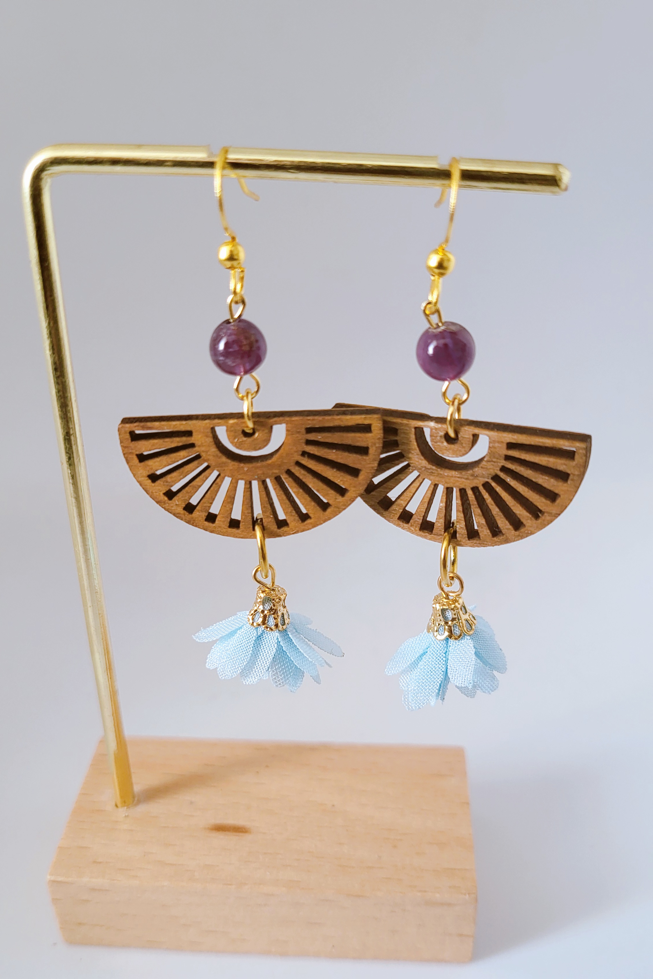 Boucles bohème Améthyste