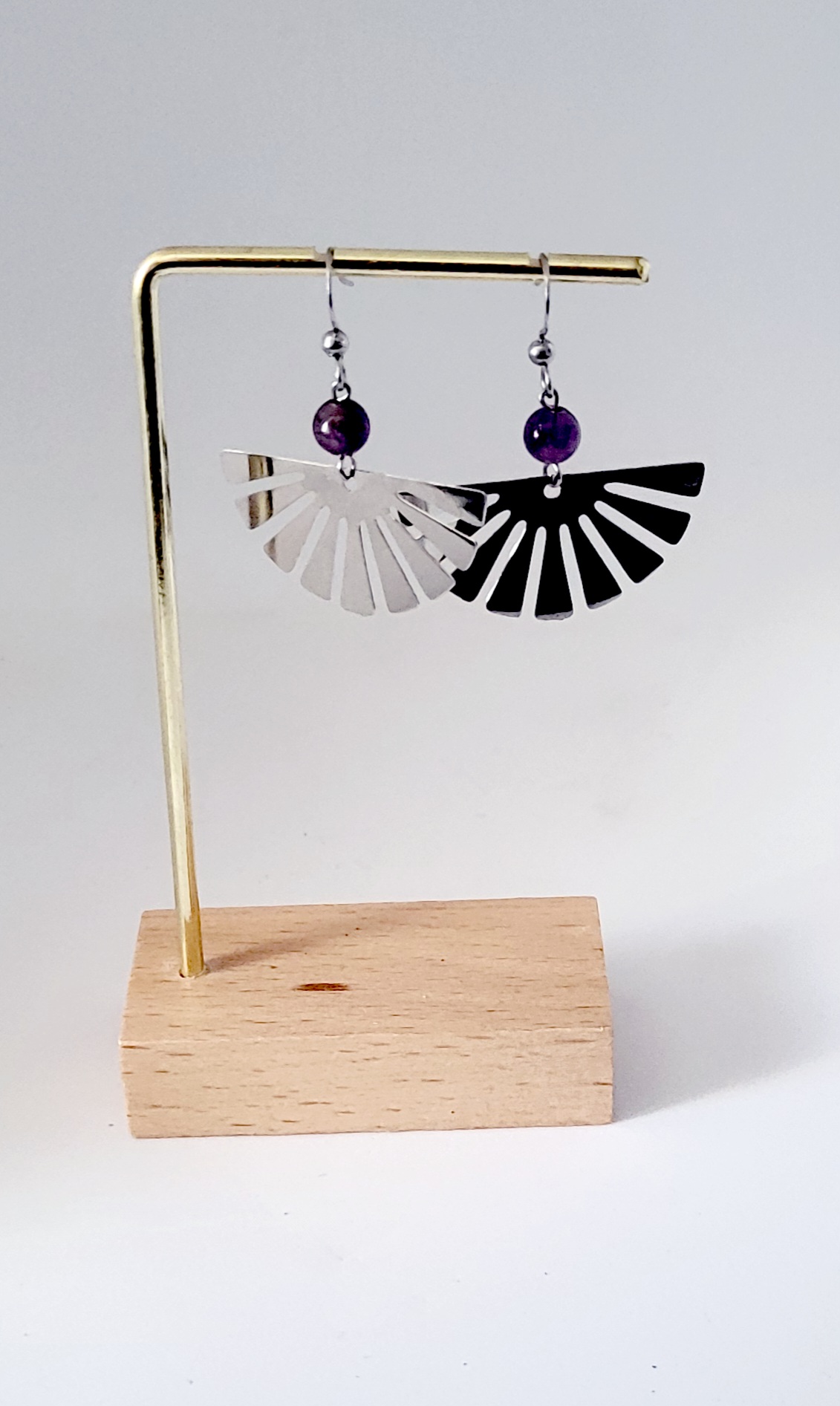 Boucles "Carole" Améthyste