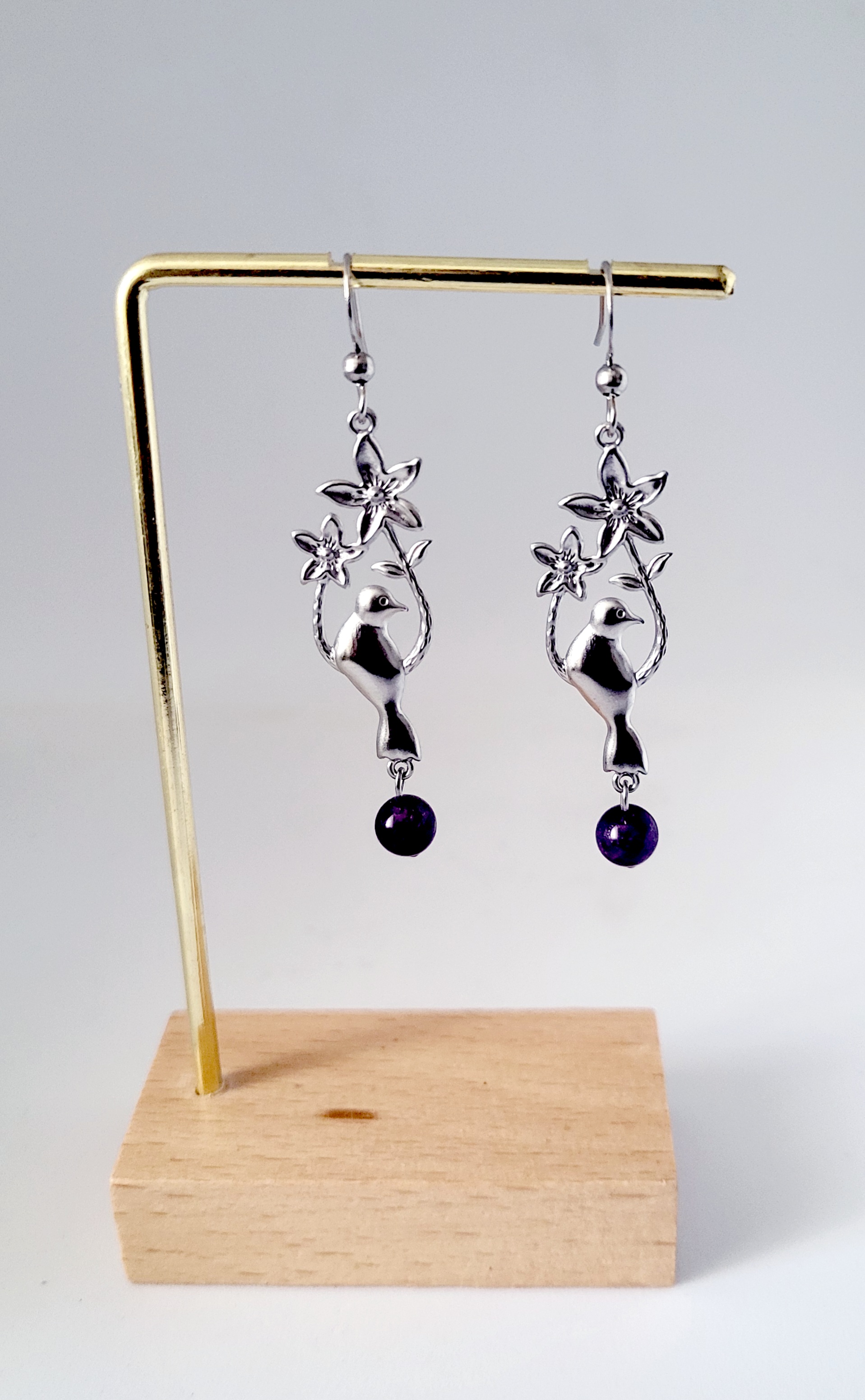 Boucles "mon paradis" Améthyste