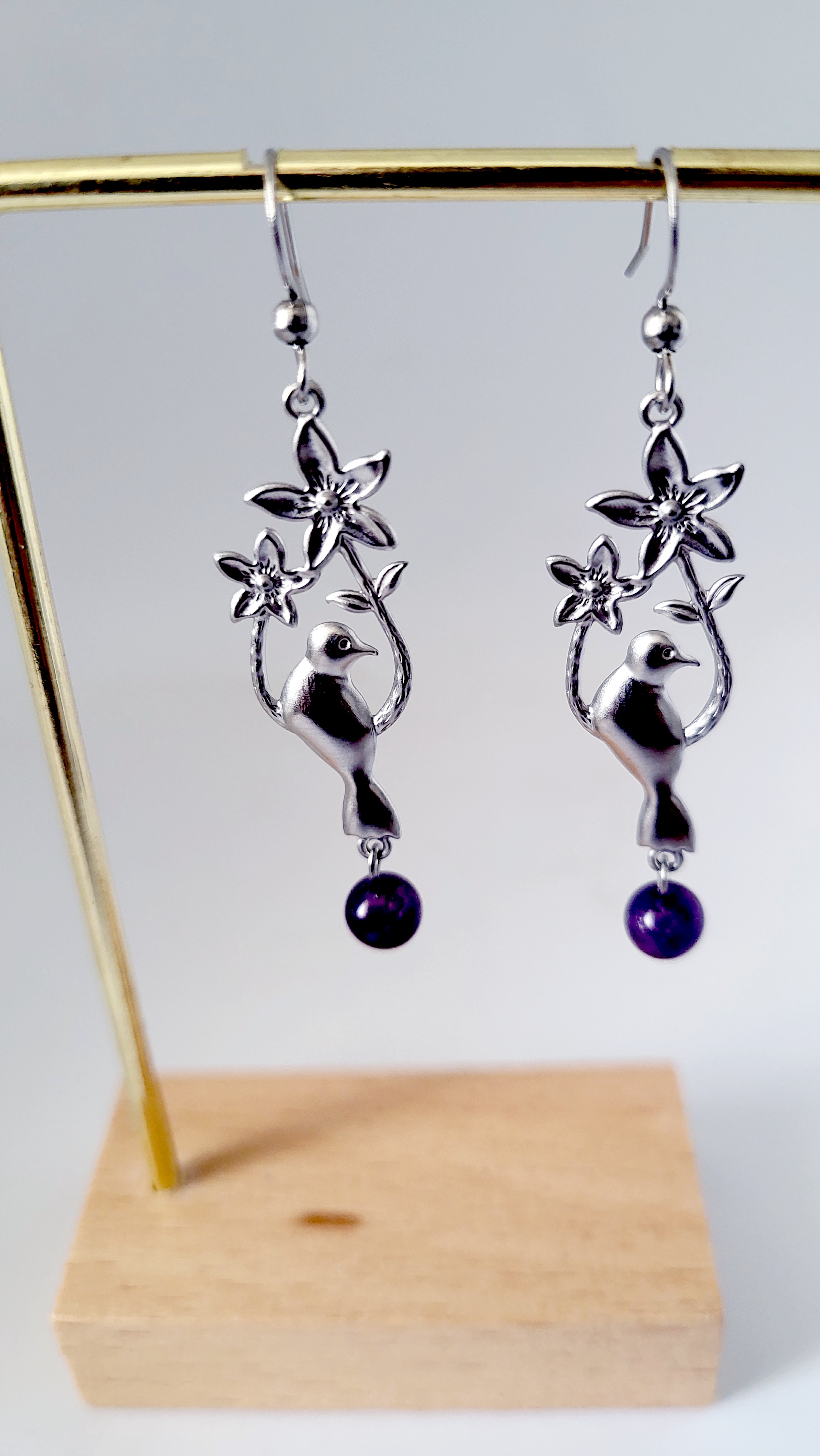 Boucles "mon paradis" Améthyste