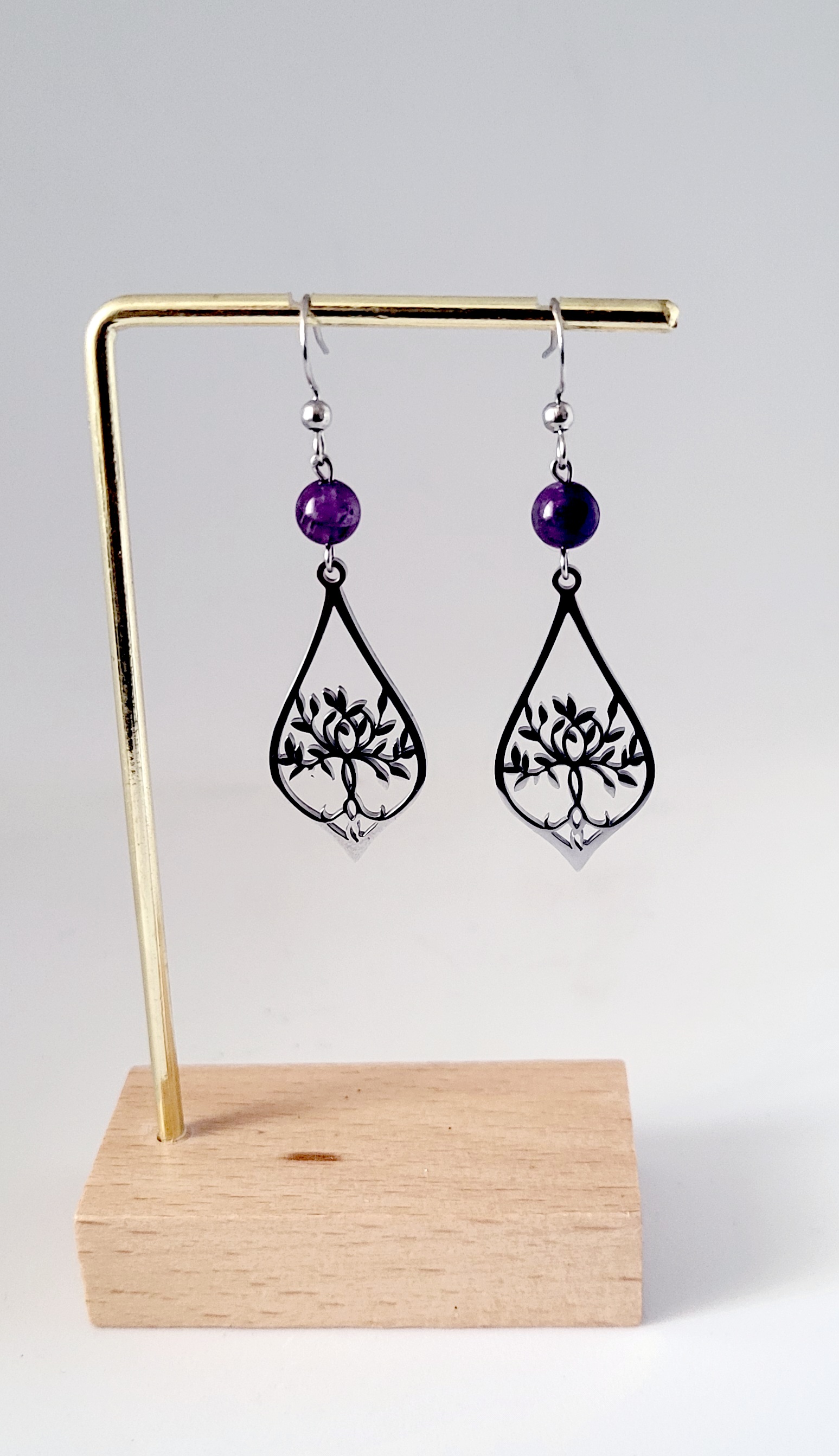 Boucles "sérénité" Améthyste