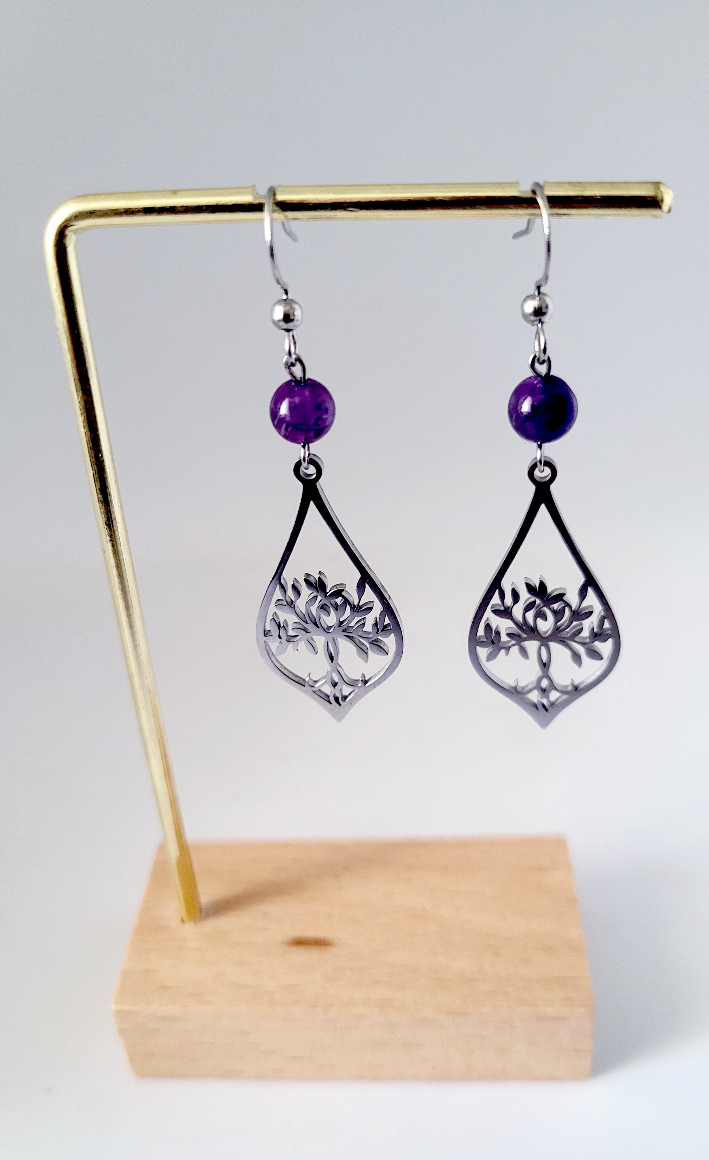 Boucles "sérénité" Améthyste