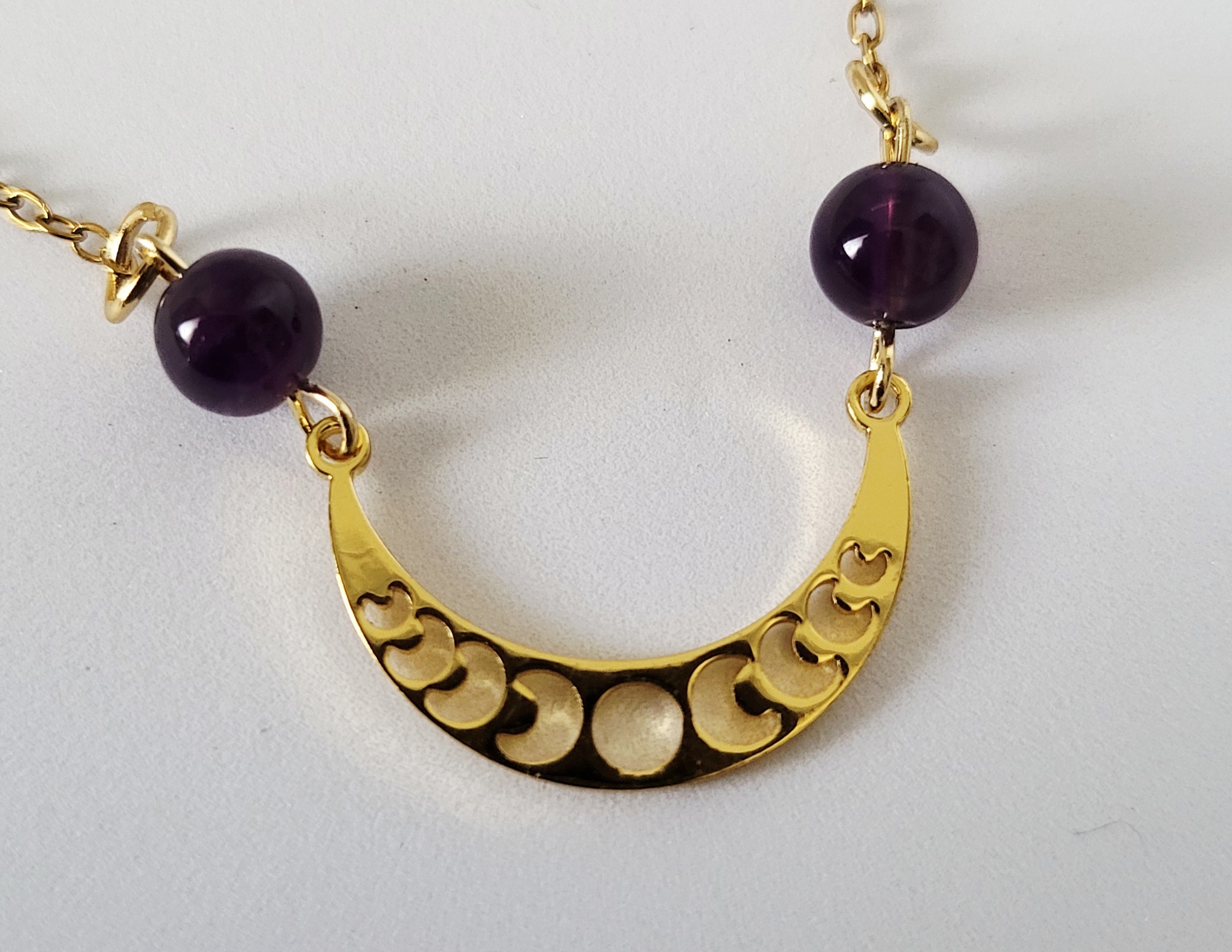 Collier cycle de lune Améthyste