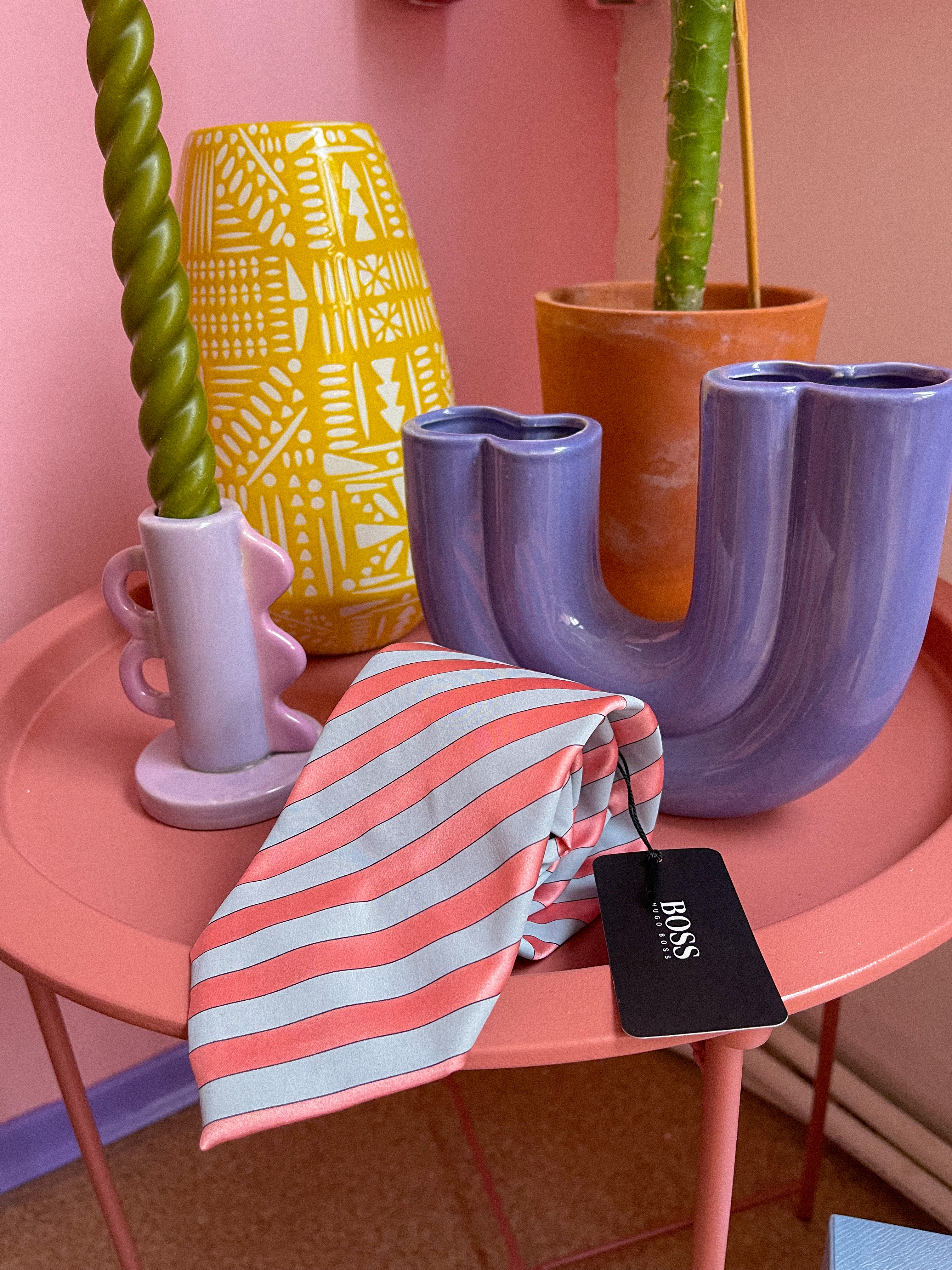 HUGO BOSS dryžuotas kaklaraištis