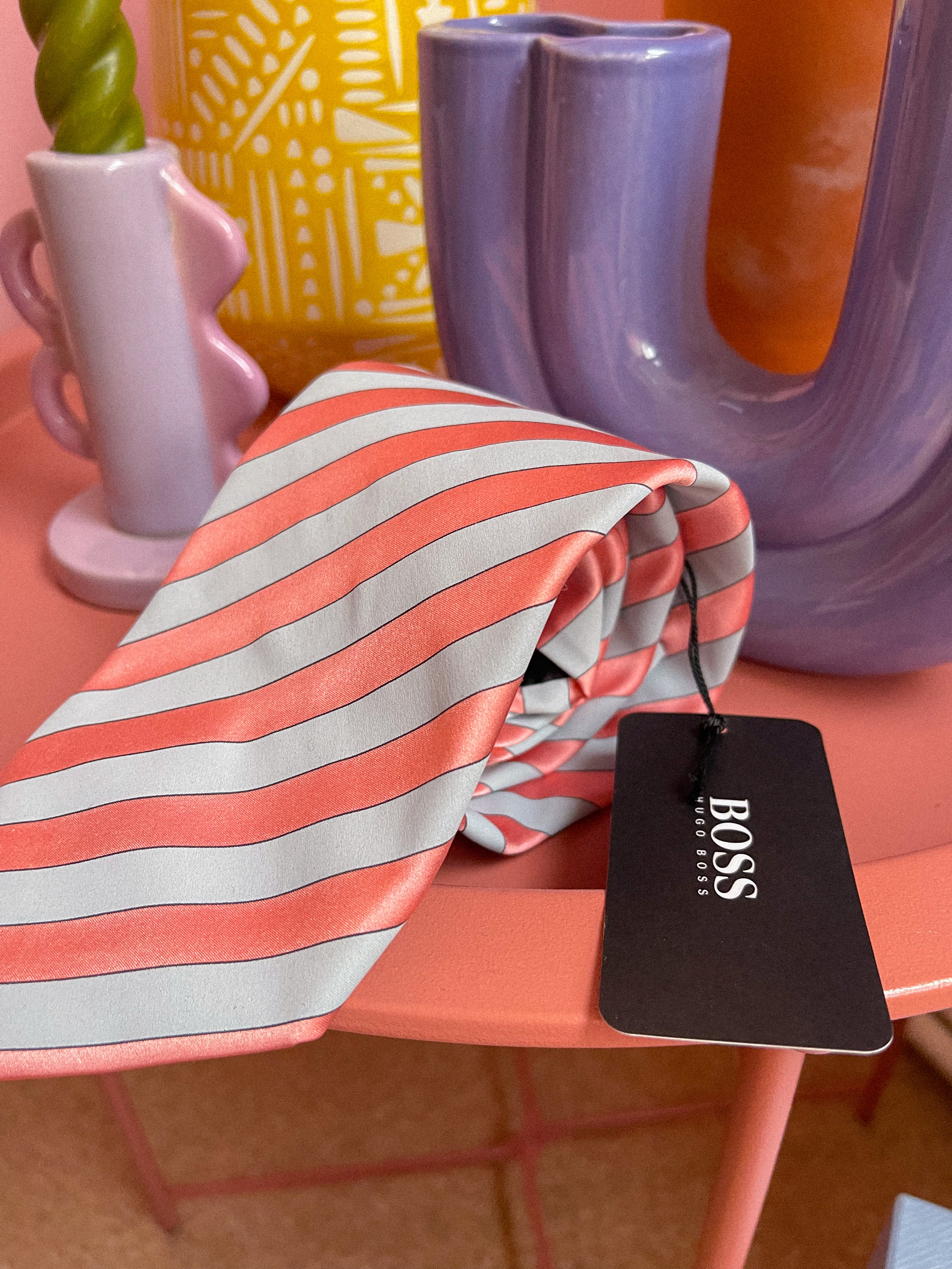 HUGO BOSS dryžuotas kaklaraištis