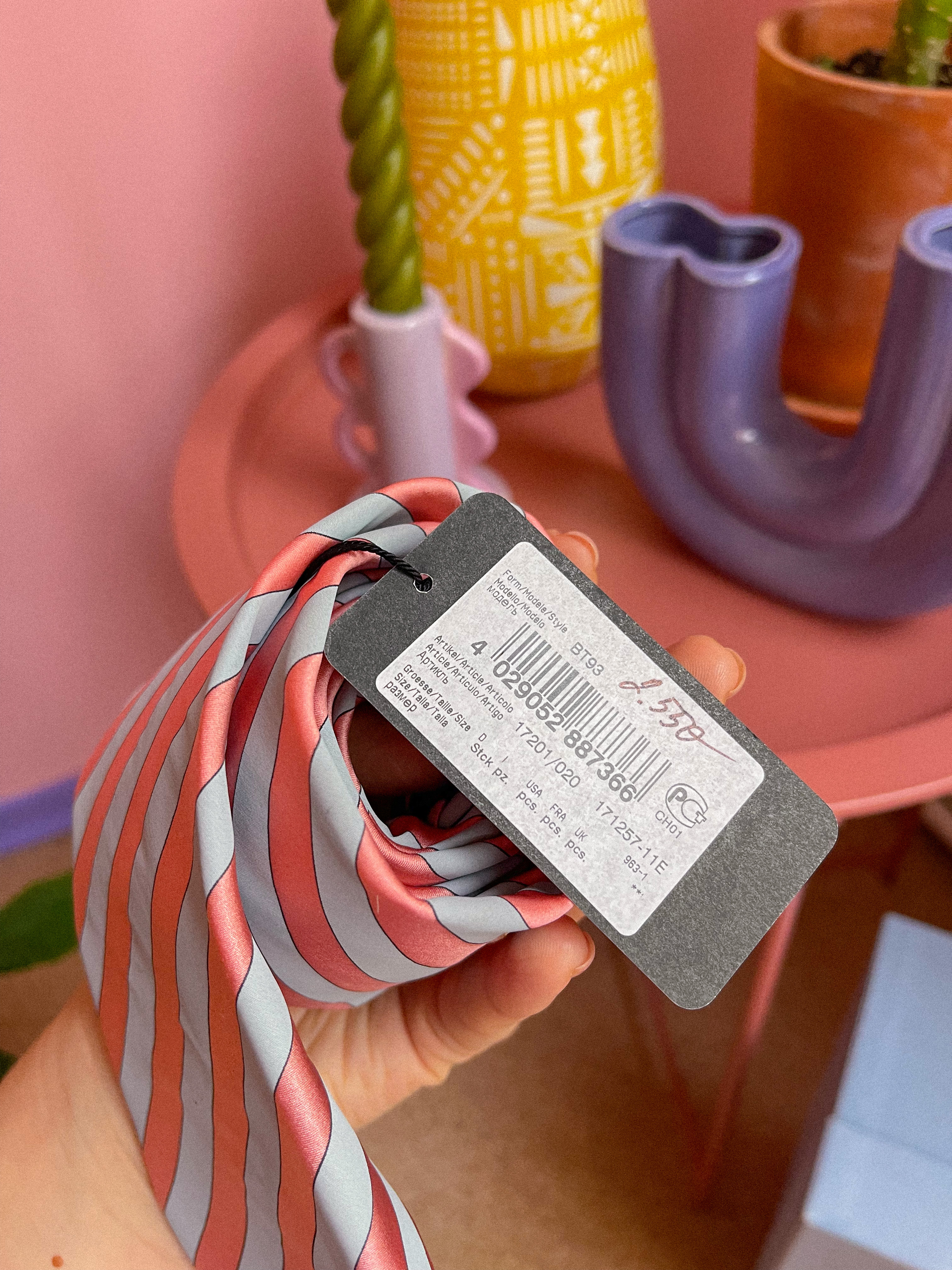 HUGO BOSS dryžuotas kaklaraištis