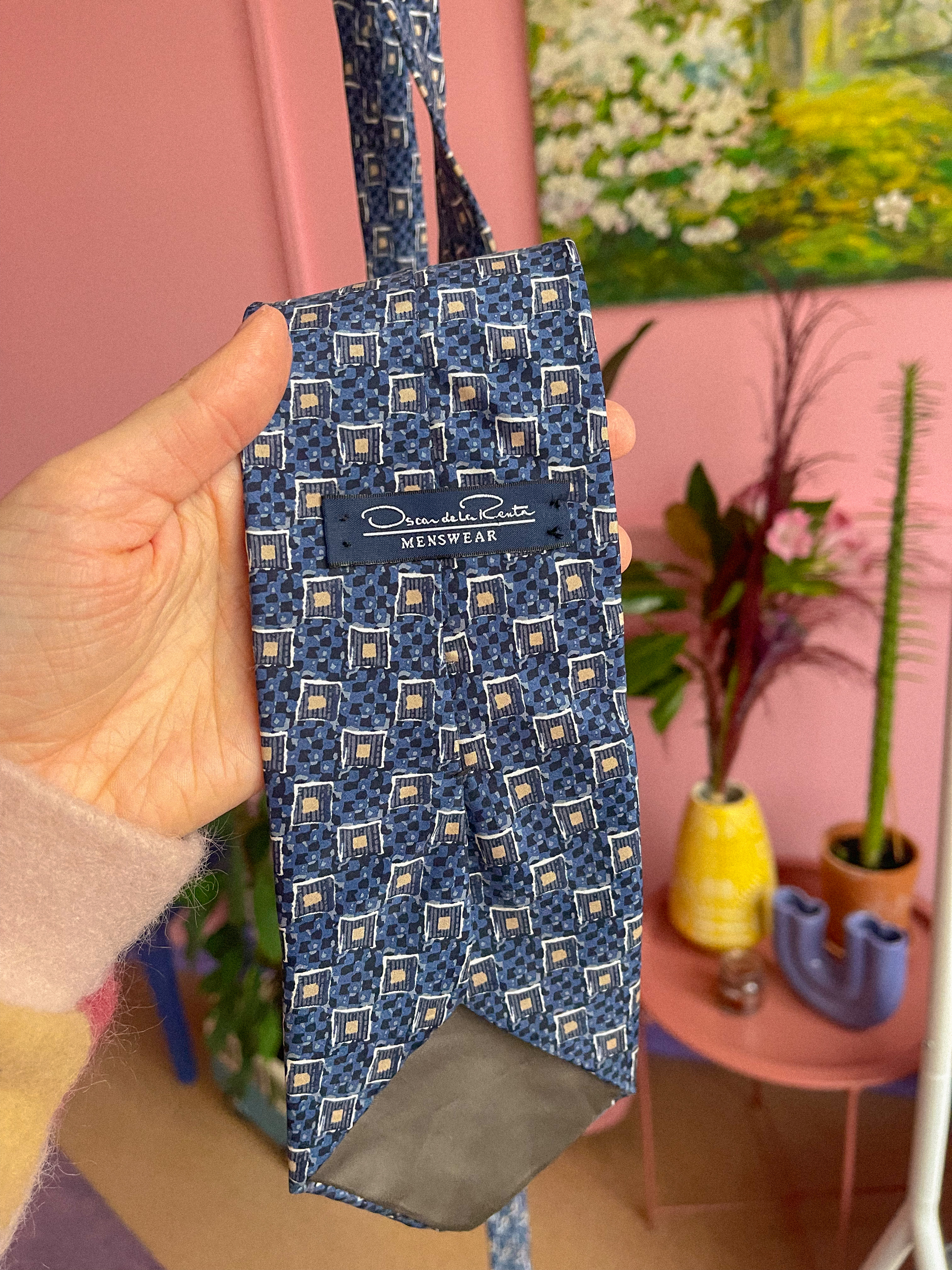 OSCAR DE LA RENTA raštuotas kaklaraištis