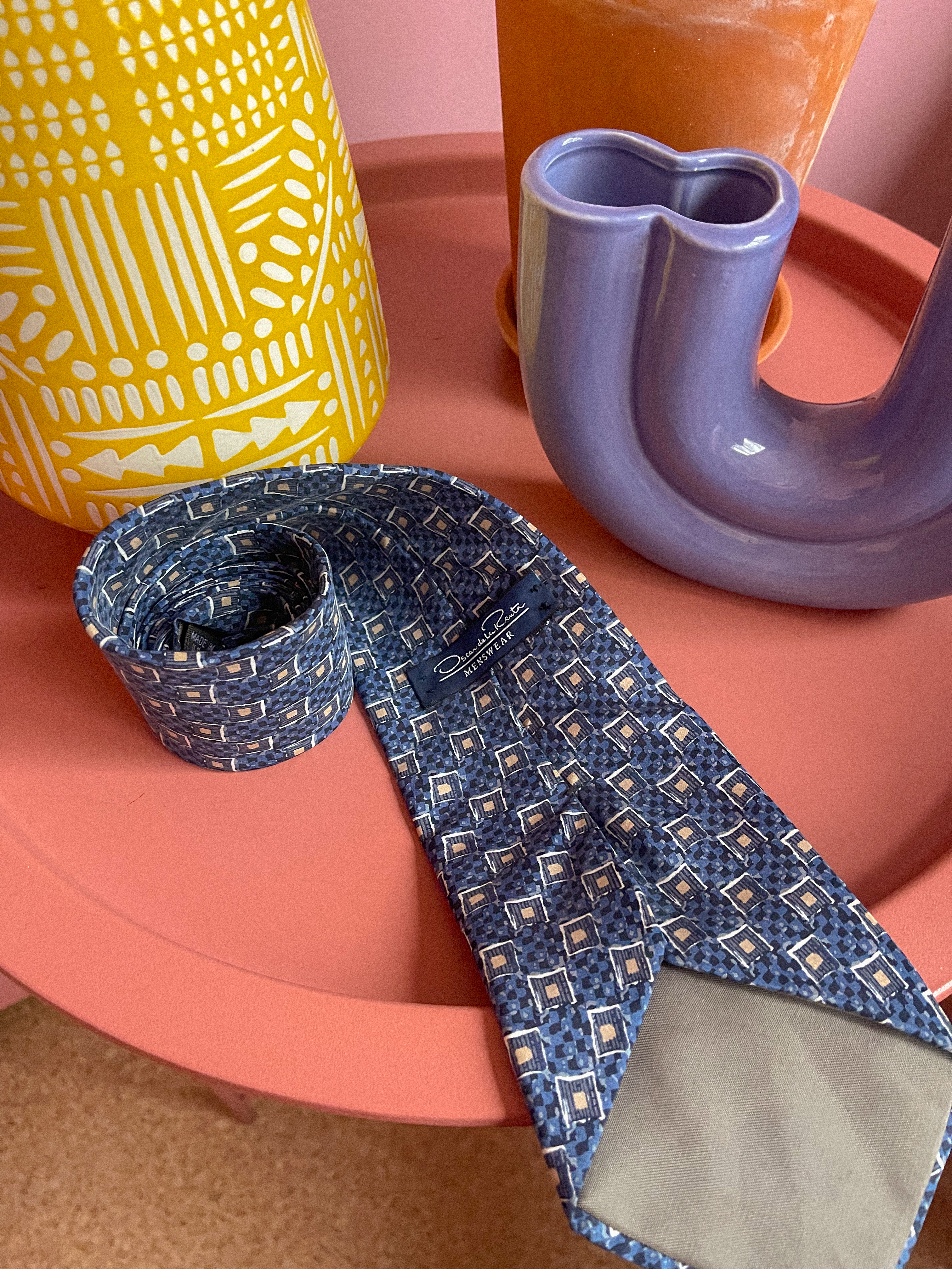 OSCAR DE LA RENTA raštuotas kaklaraištis