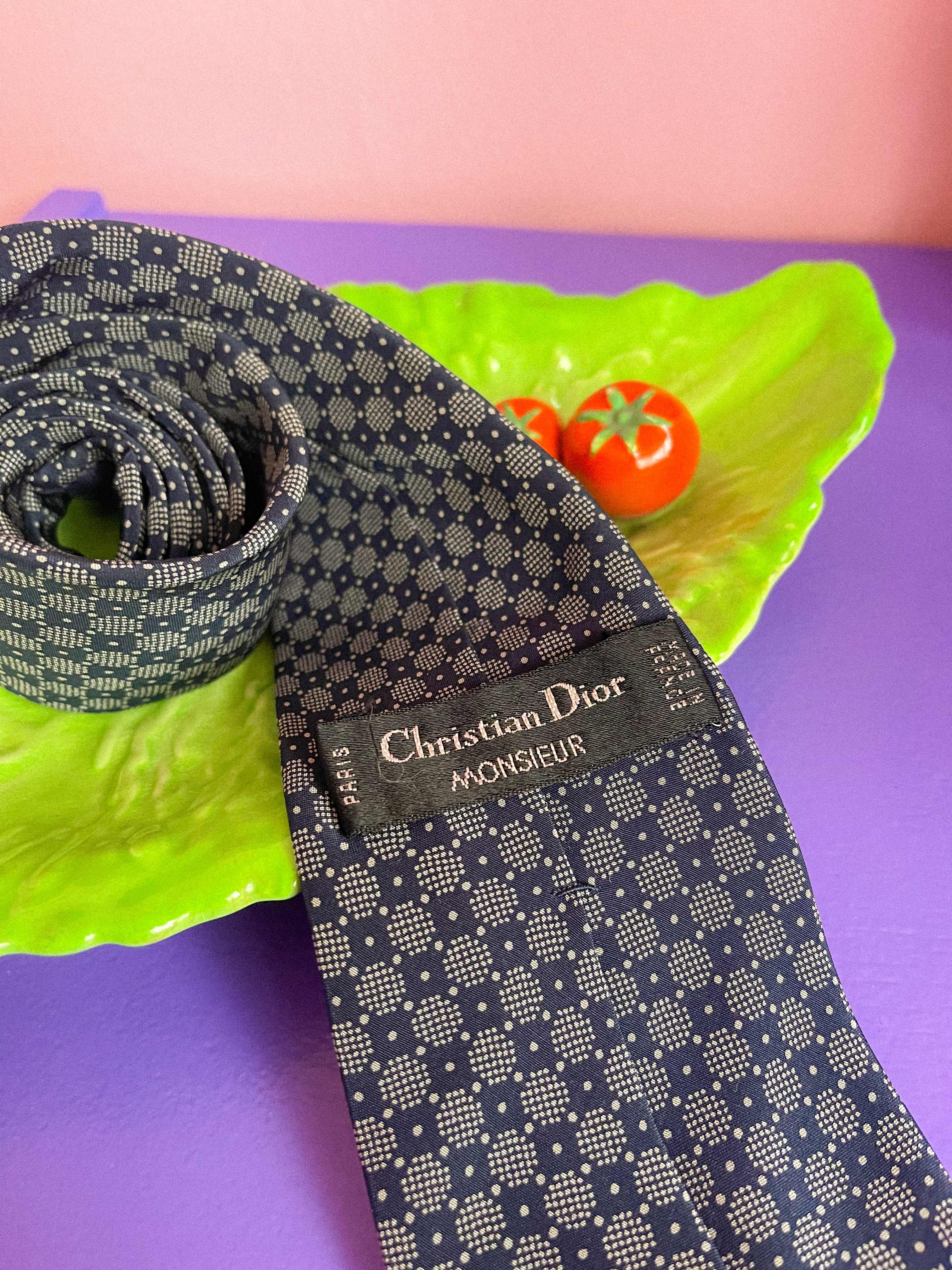 CHRISTIAN DIOR raštuotas kaklaraištis