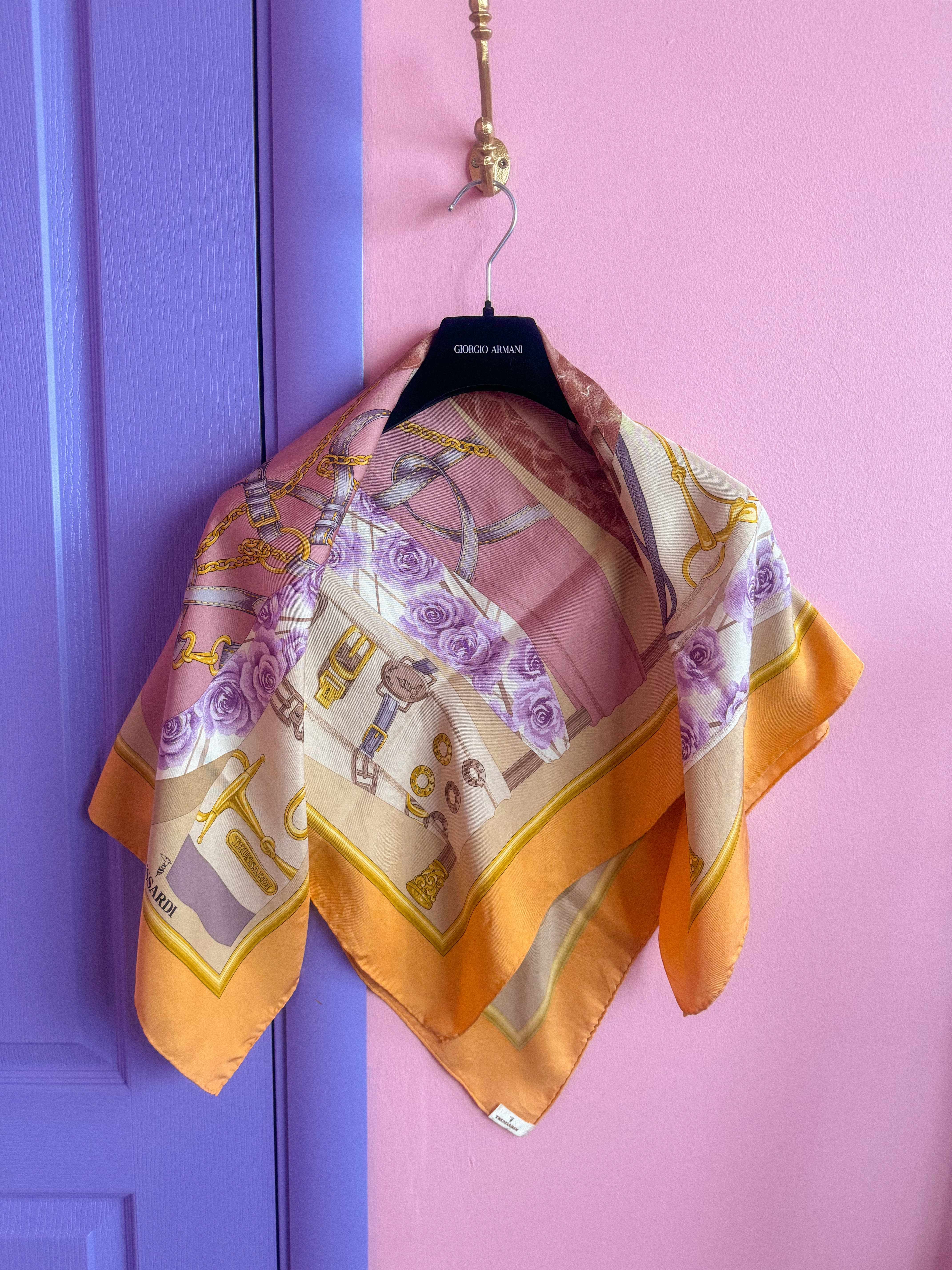 TRUSSARDI vintažinė prabangi skara