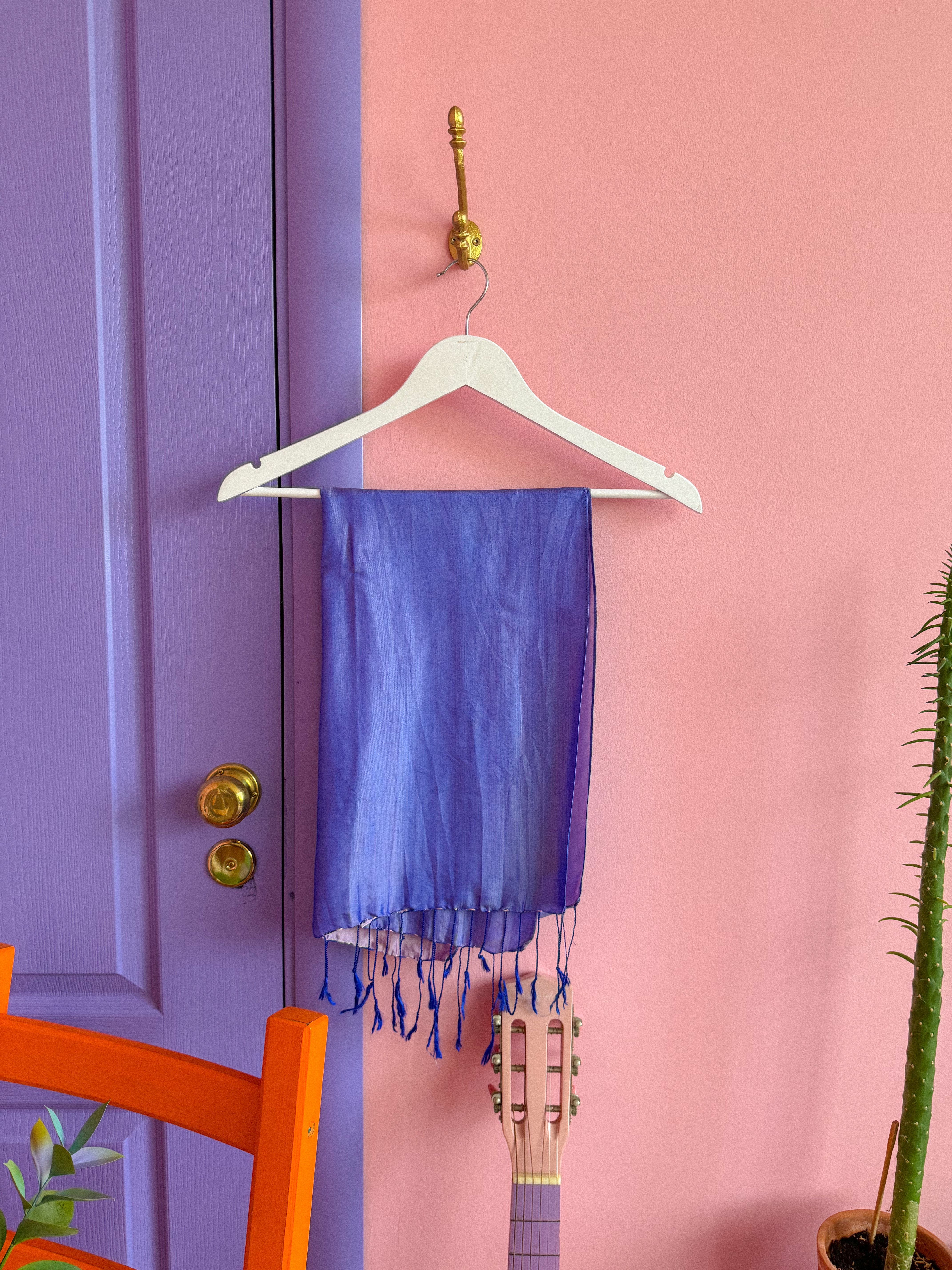 ŠILKINIS violetinis šalis skraistė