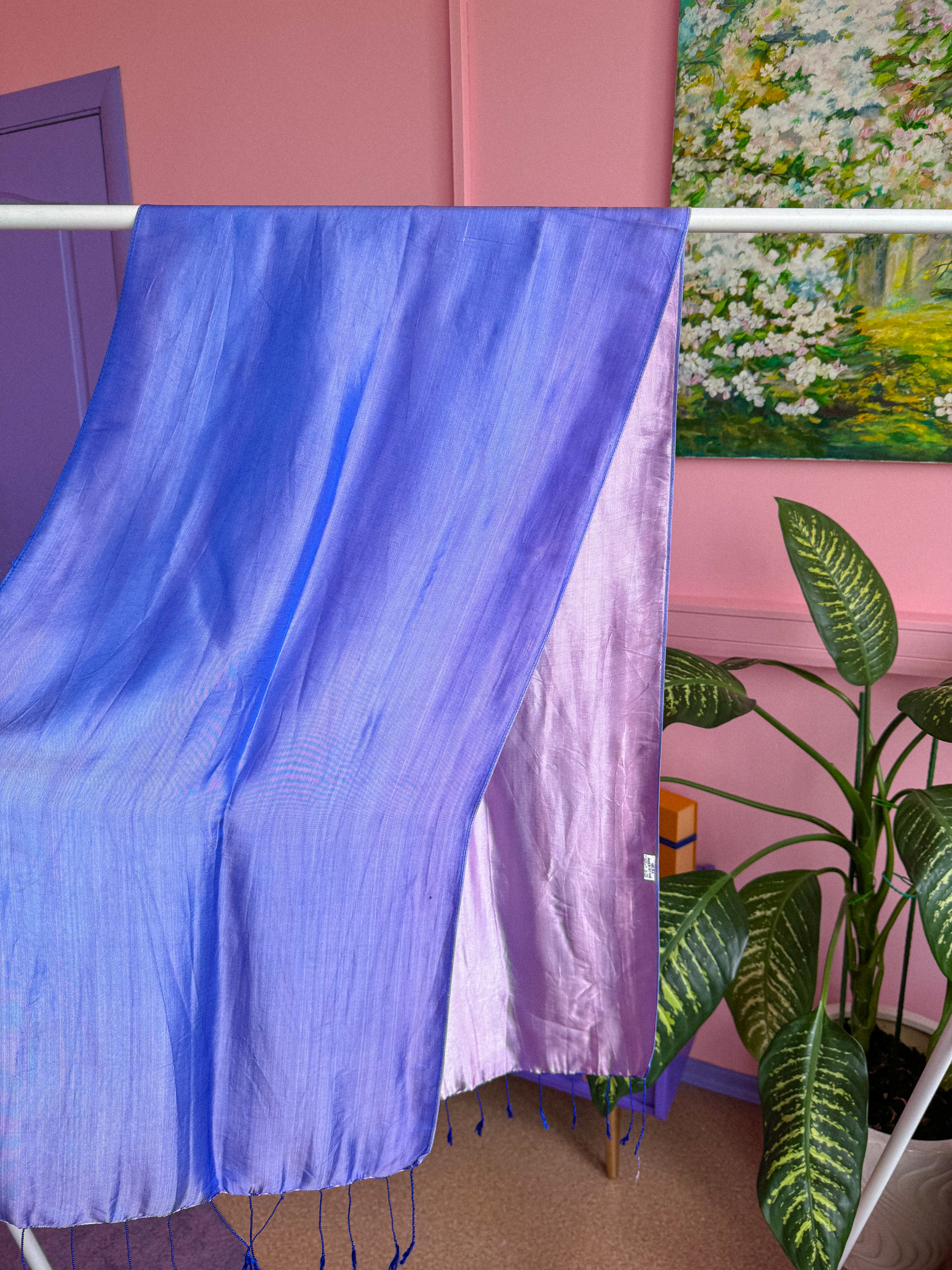 ŠILKINIS violetinis šalis skraistė