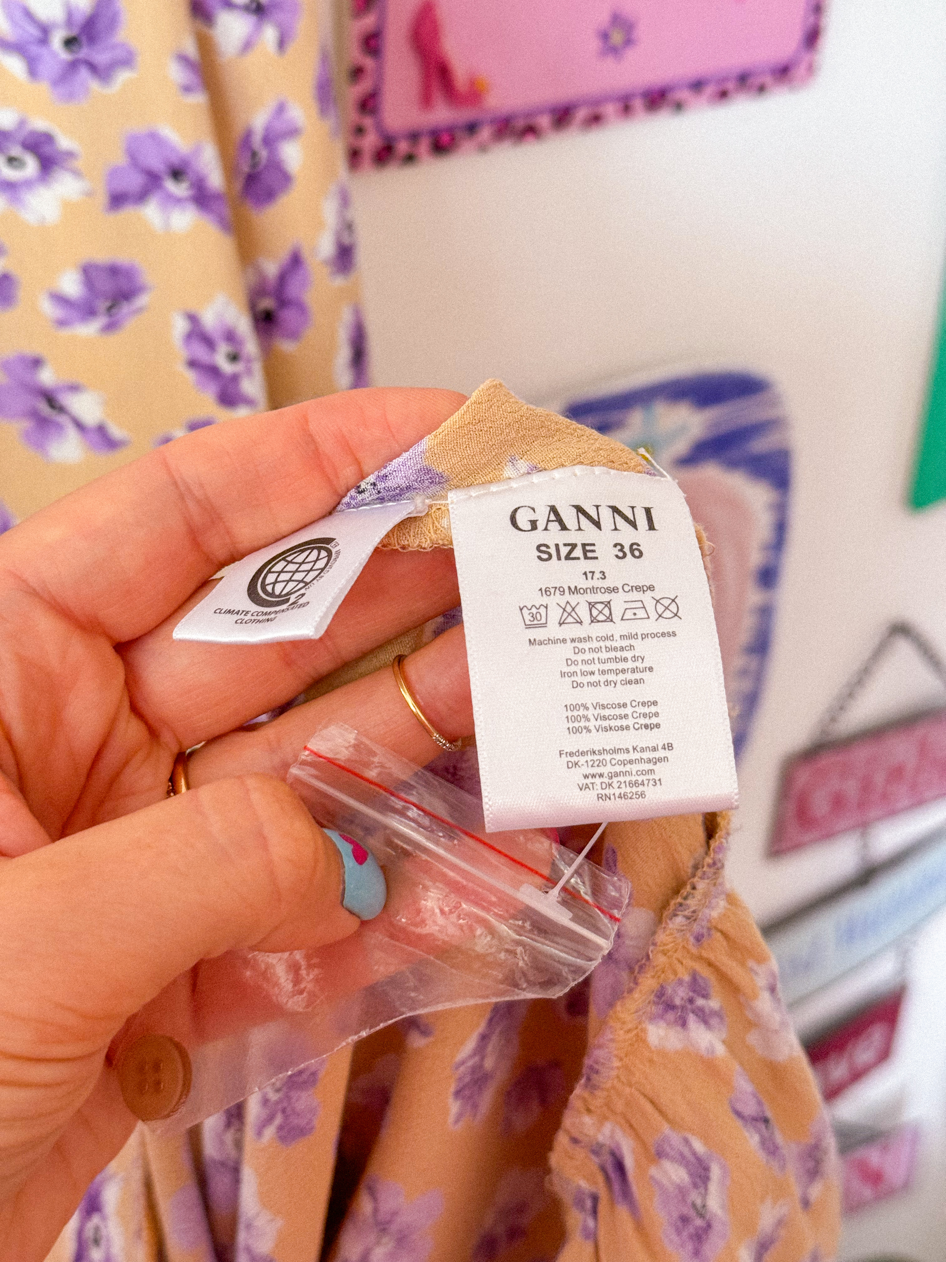 GANNI gėlėta suknelė