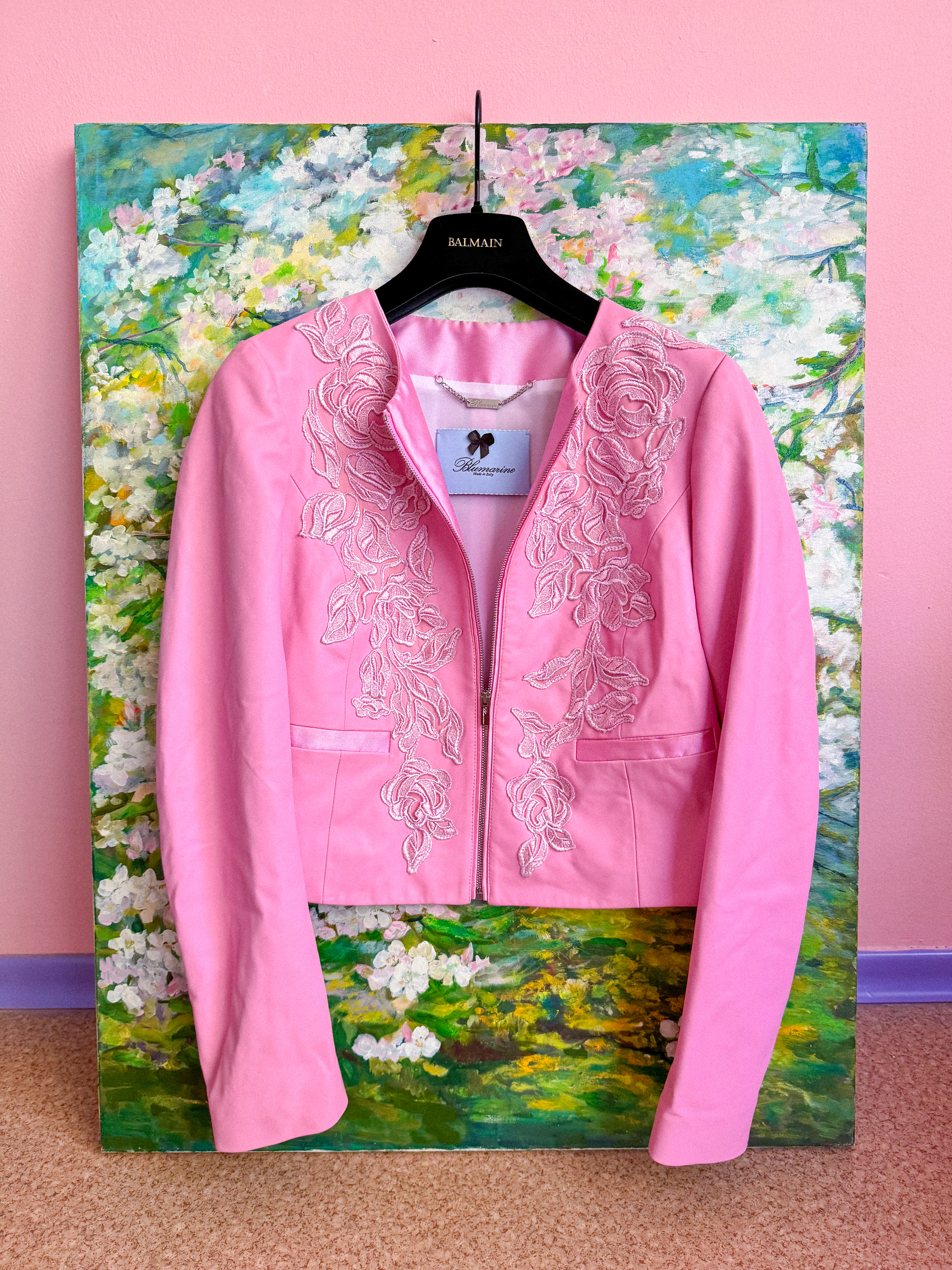 BLUMARINE odinis rožinis švarkelis