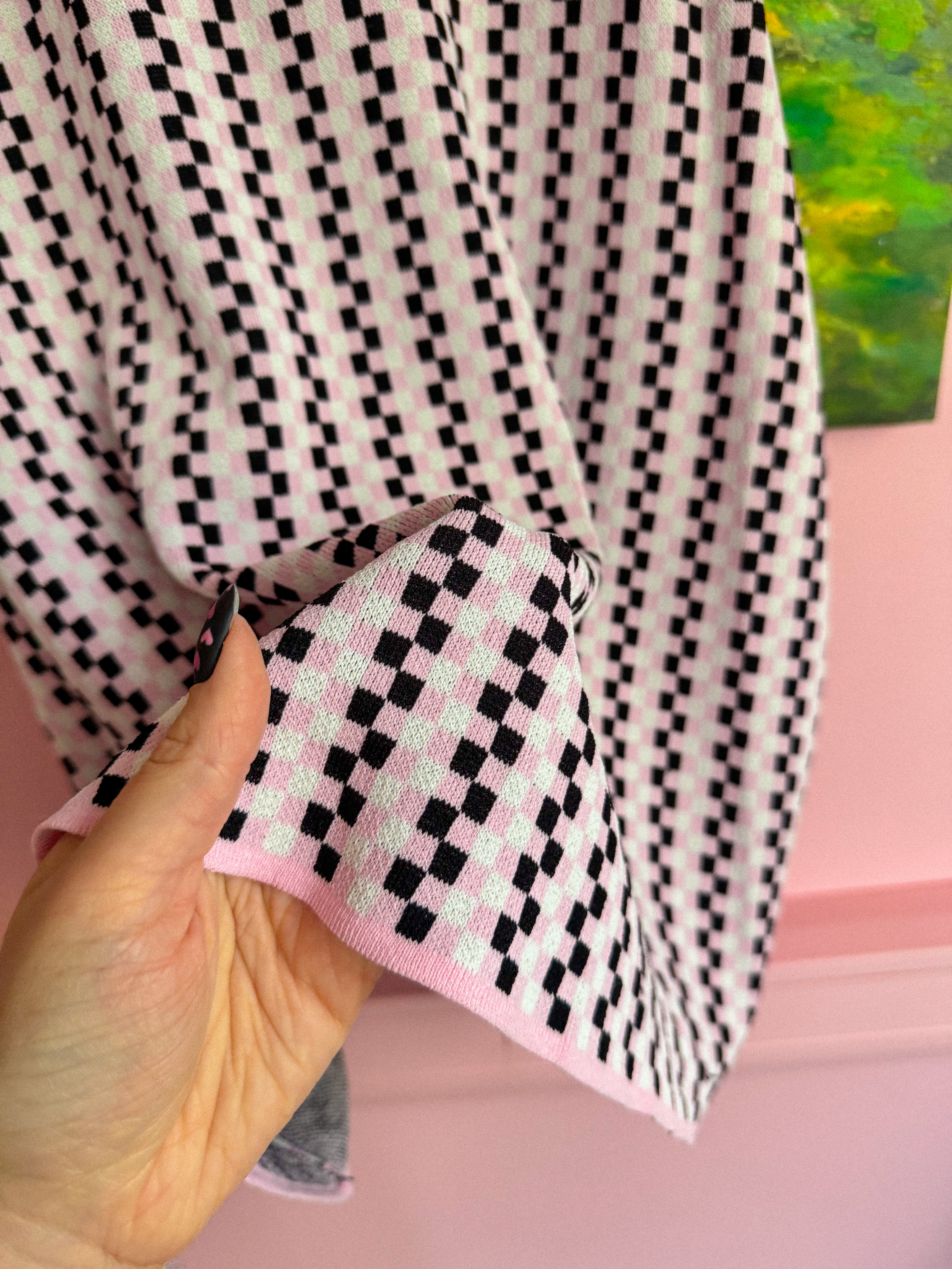 MEGZTA rožinė raštuota suknelė