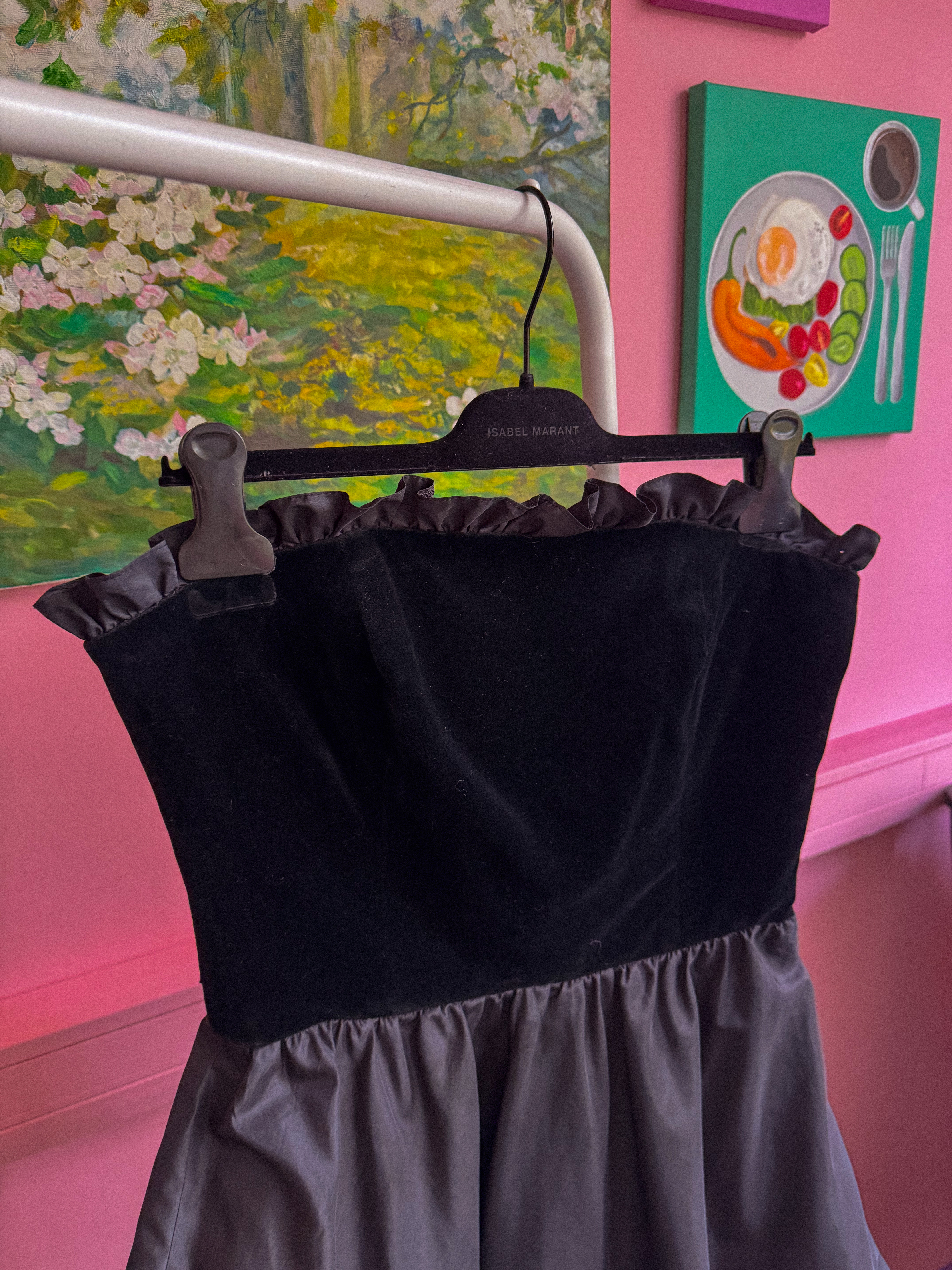 VINTAŽINĖ juoda midi suknelė