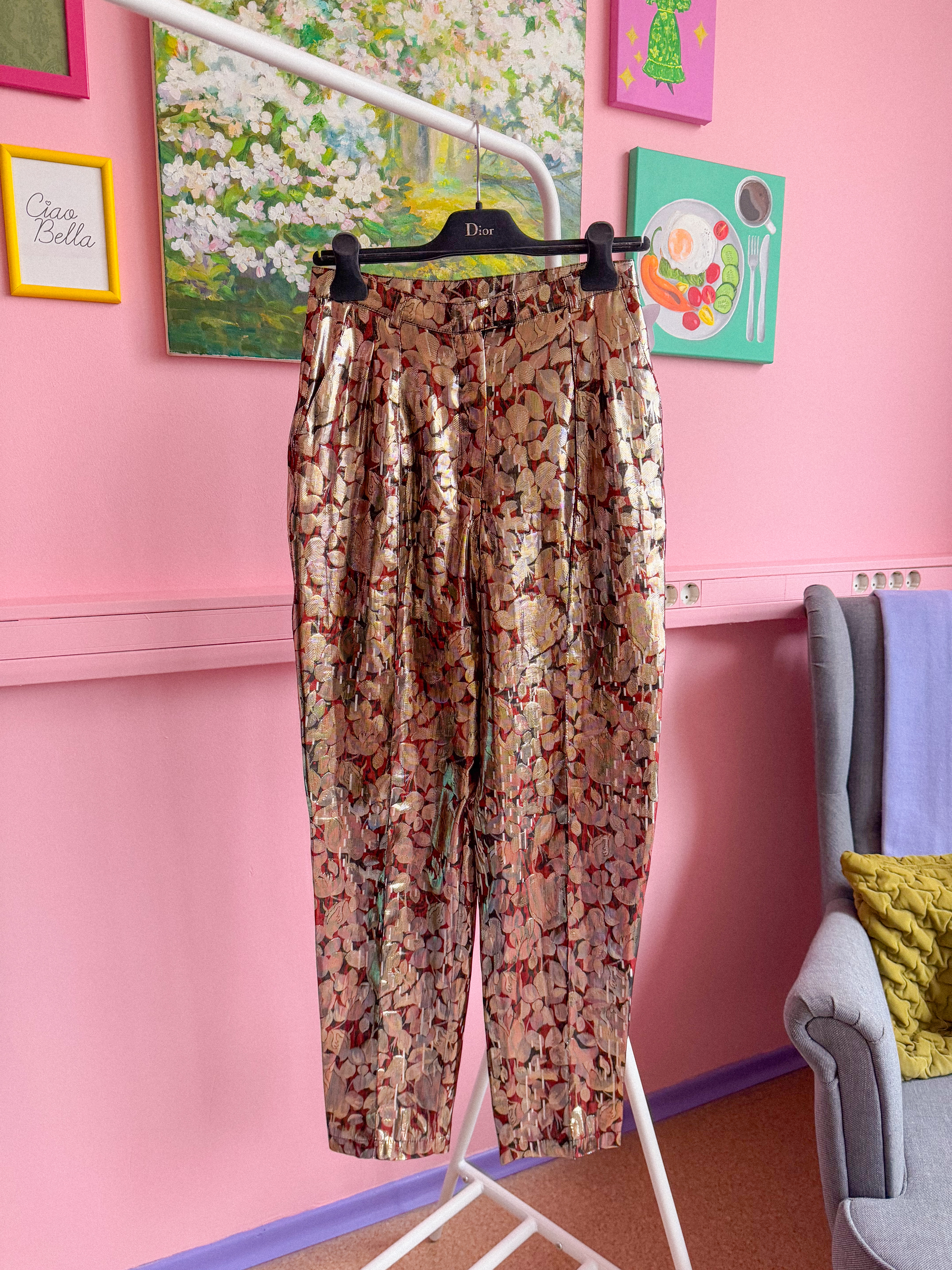 HAYLEY MENZIES šilkinės kelnės