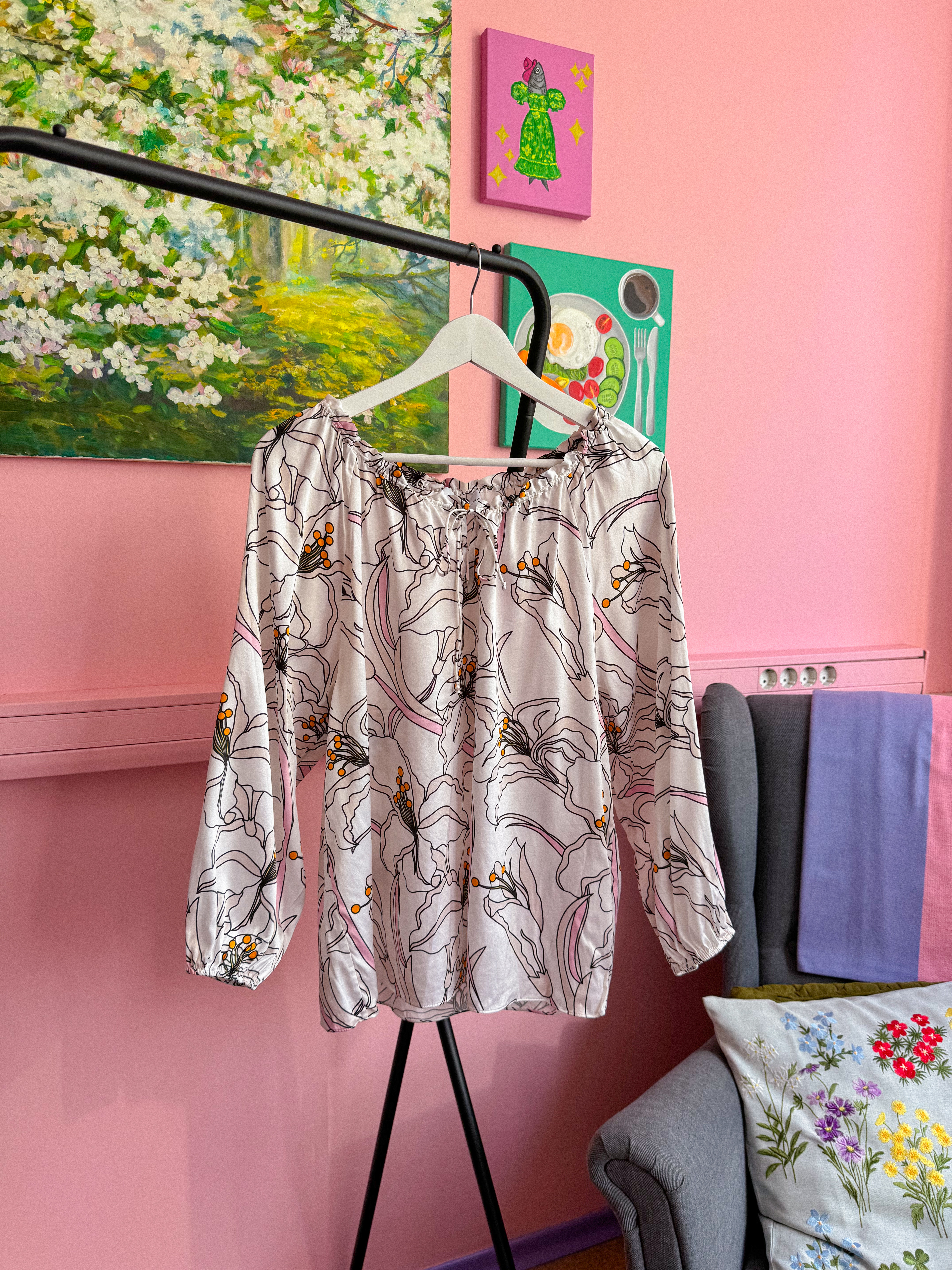 HERZEN'S ANGELEGENHEIT šilkinė palaidinė