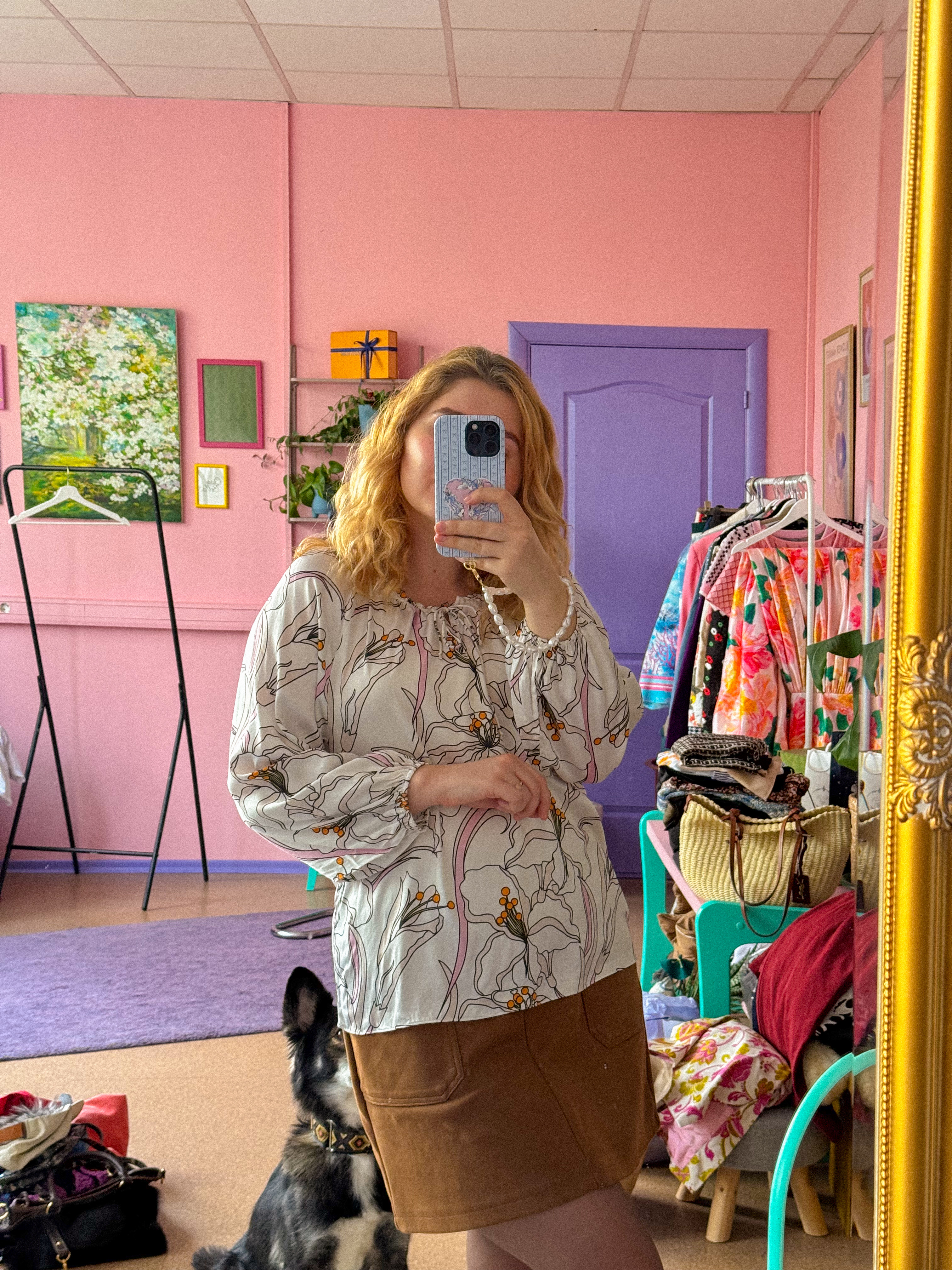 HERZEN'S ANGELEGENHEIT šilkinė palaidinė