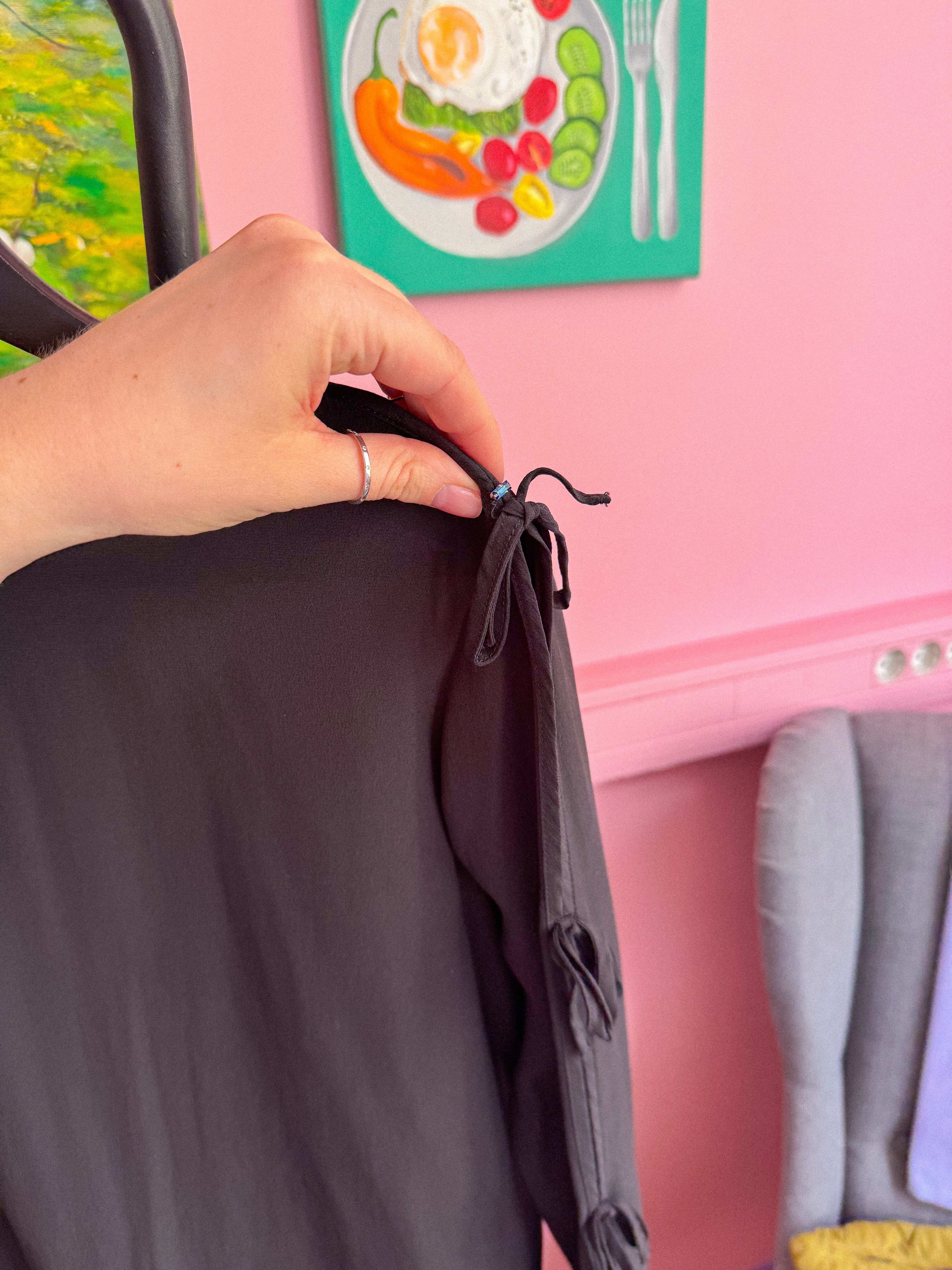 MAX MARA juoda šilkinė palaidinė