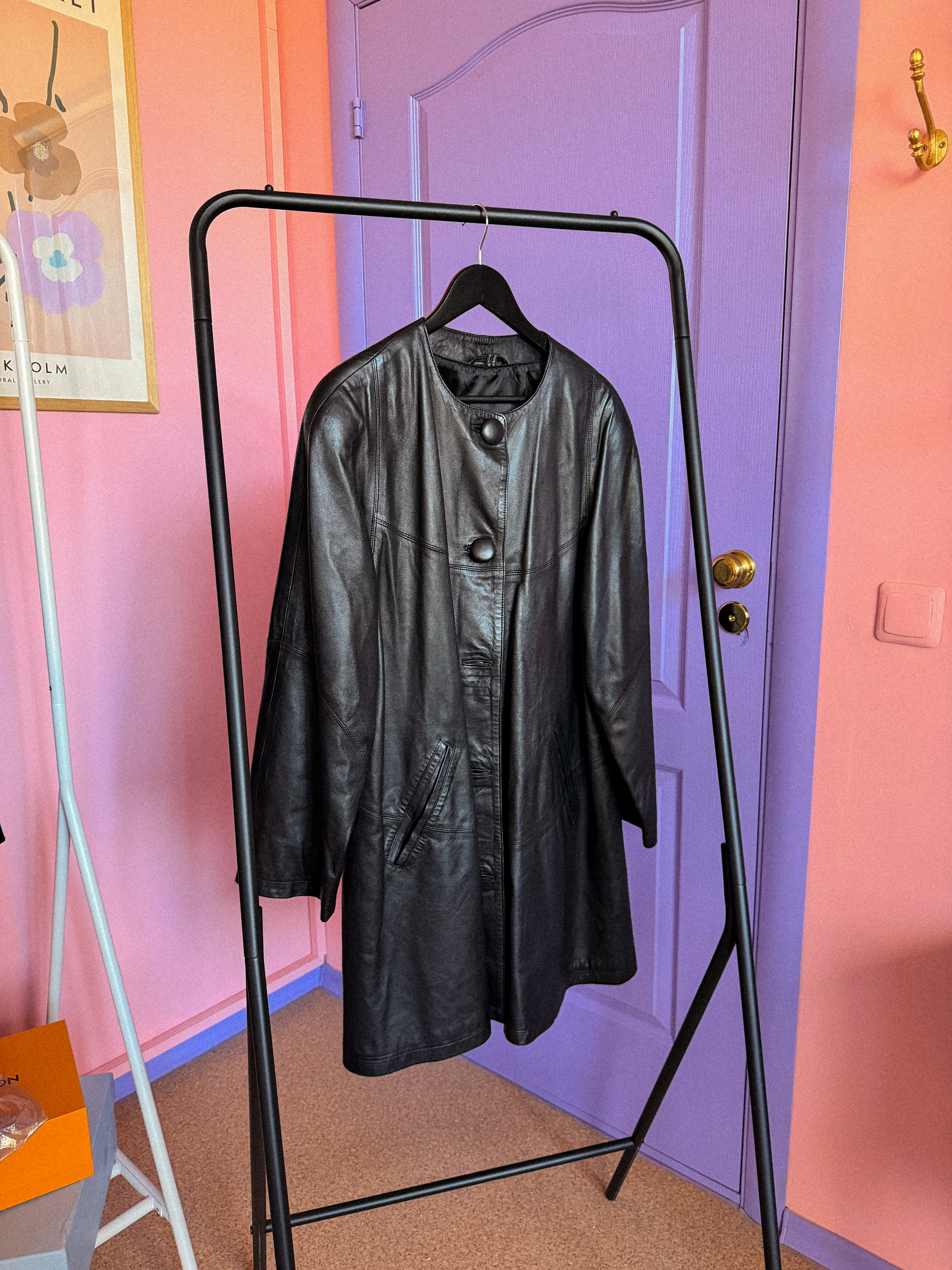 VINTAŽINIS odinis paltas