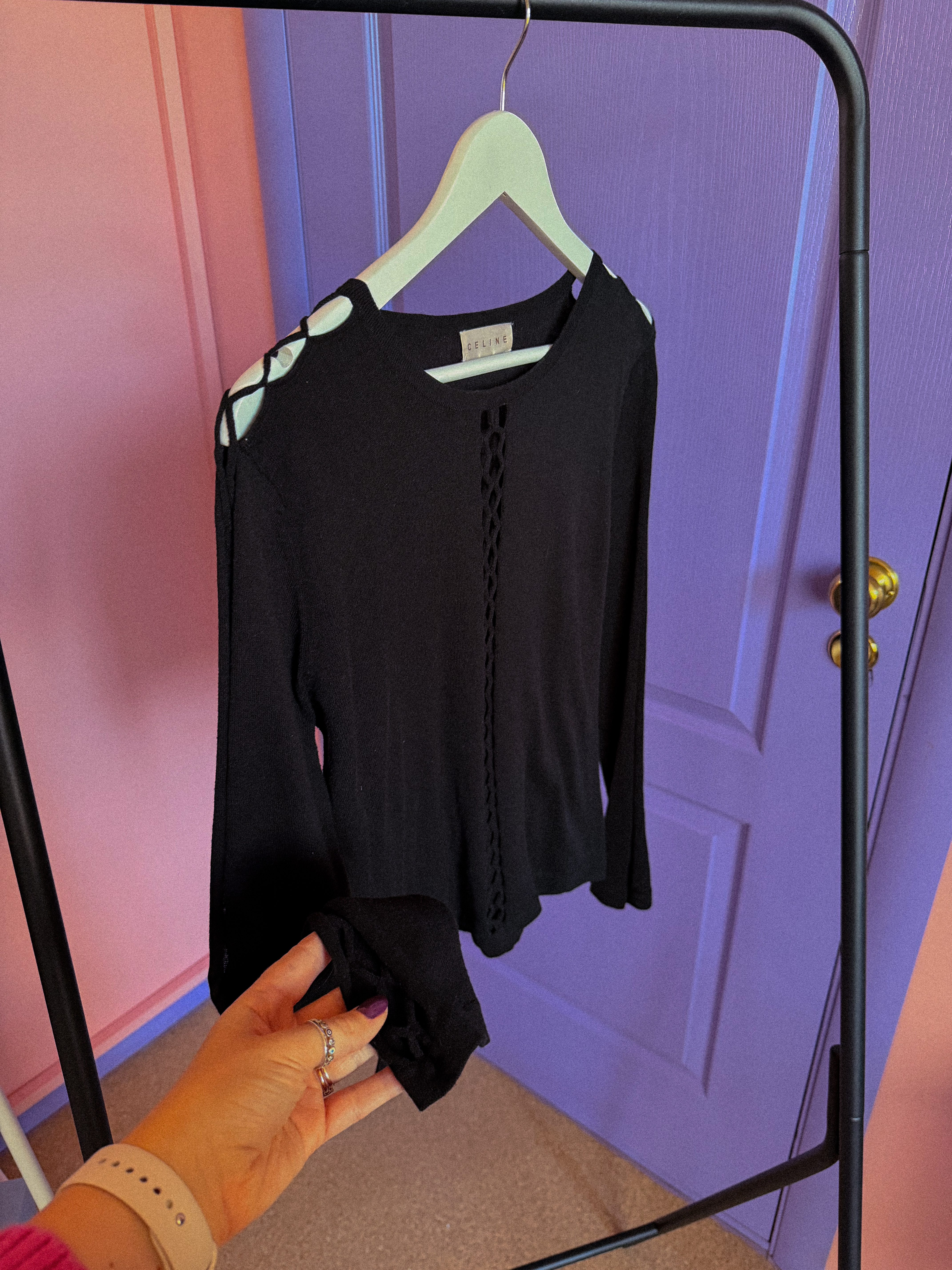 CELINE juodas megztukas