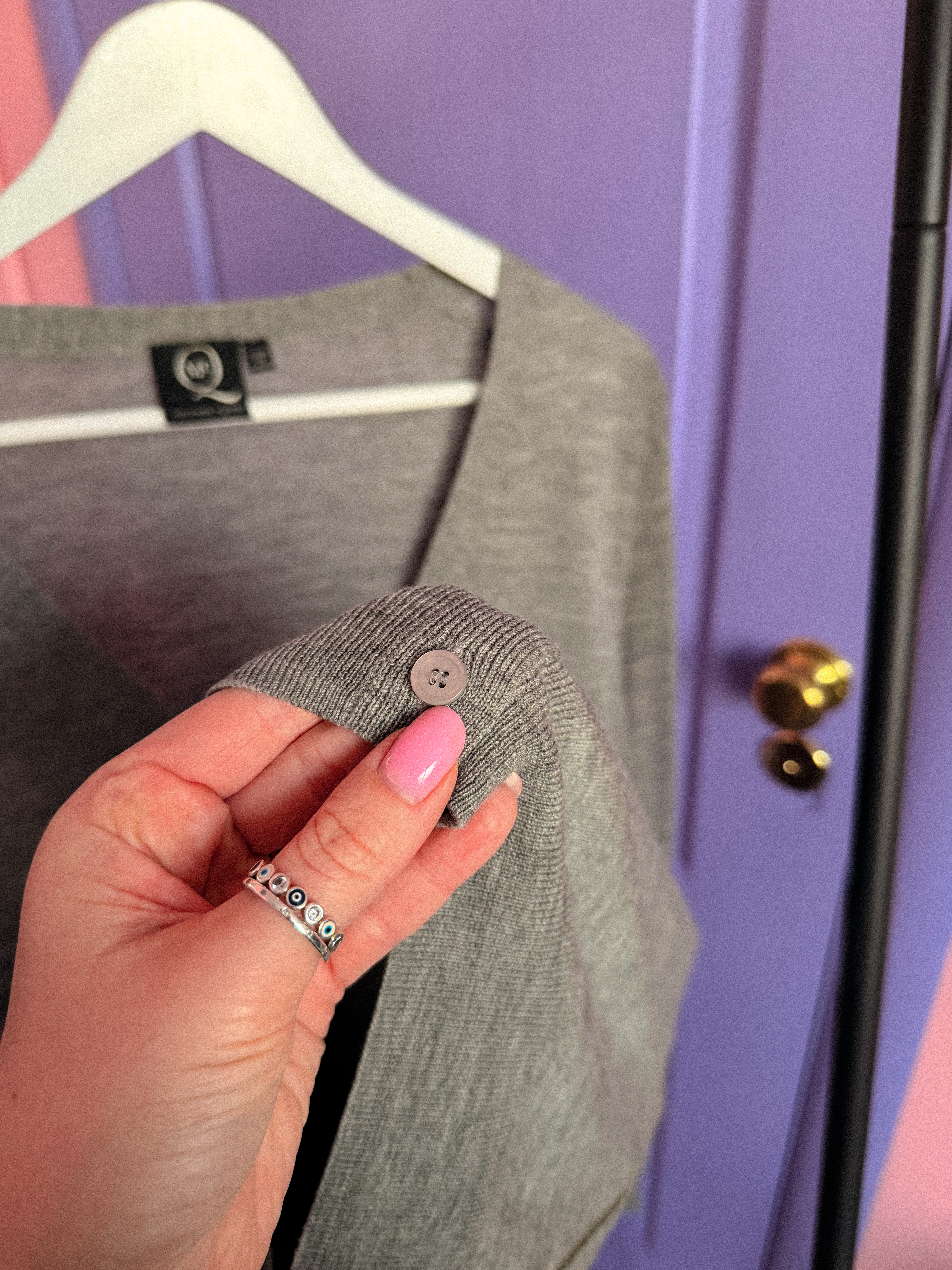 ALEXANDER MCQUEEN pilkas kardiganas