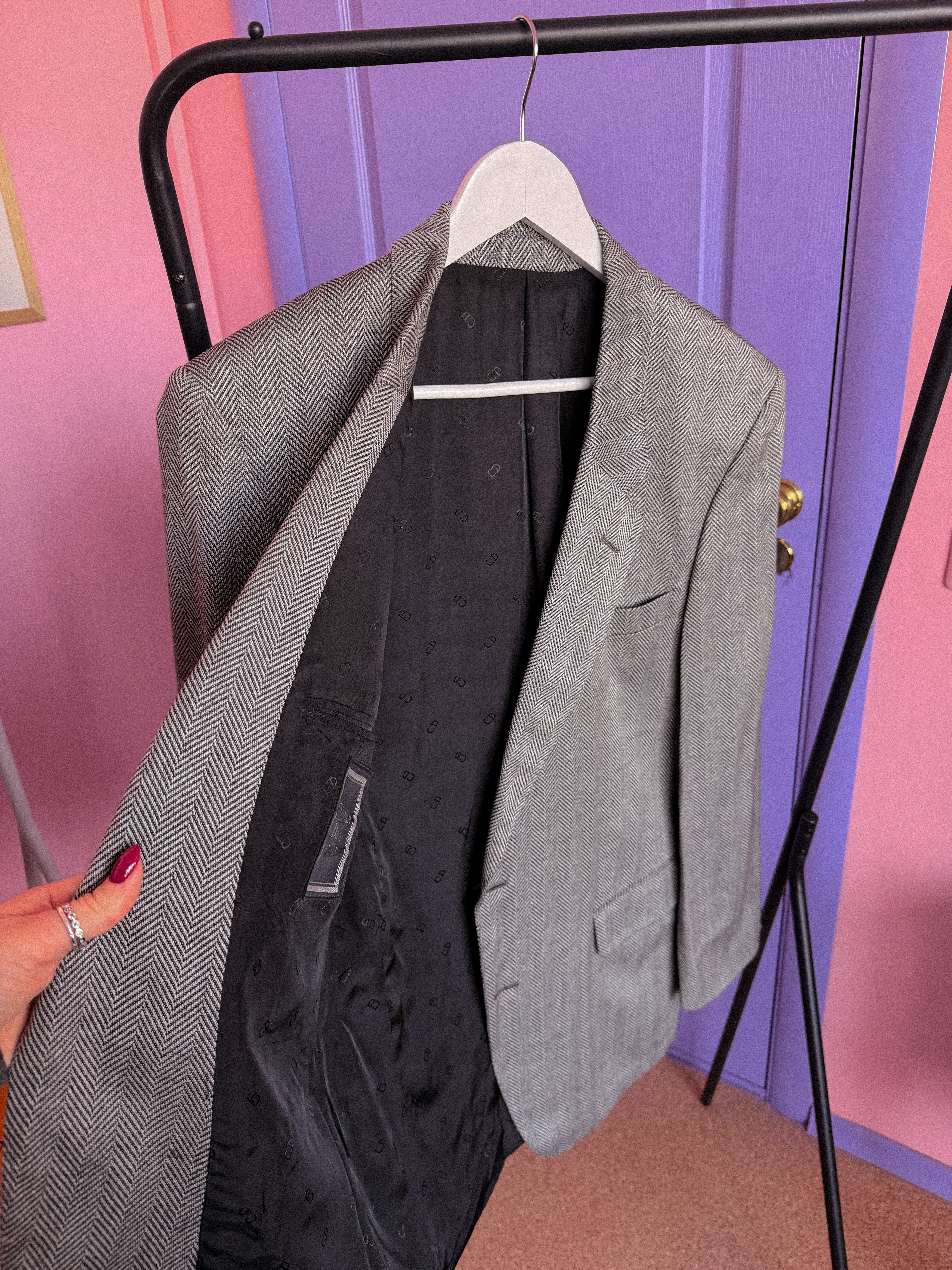 CHRISTIAN DIOR pilkas švarkas