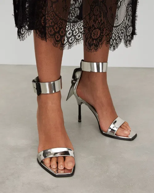 ALL SAINTS sidabriniai aukštakulniai