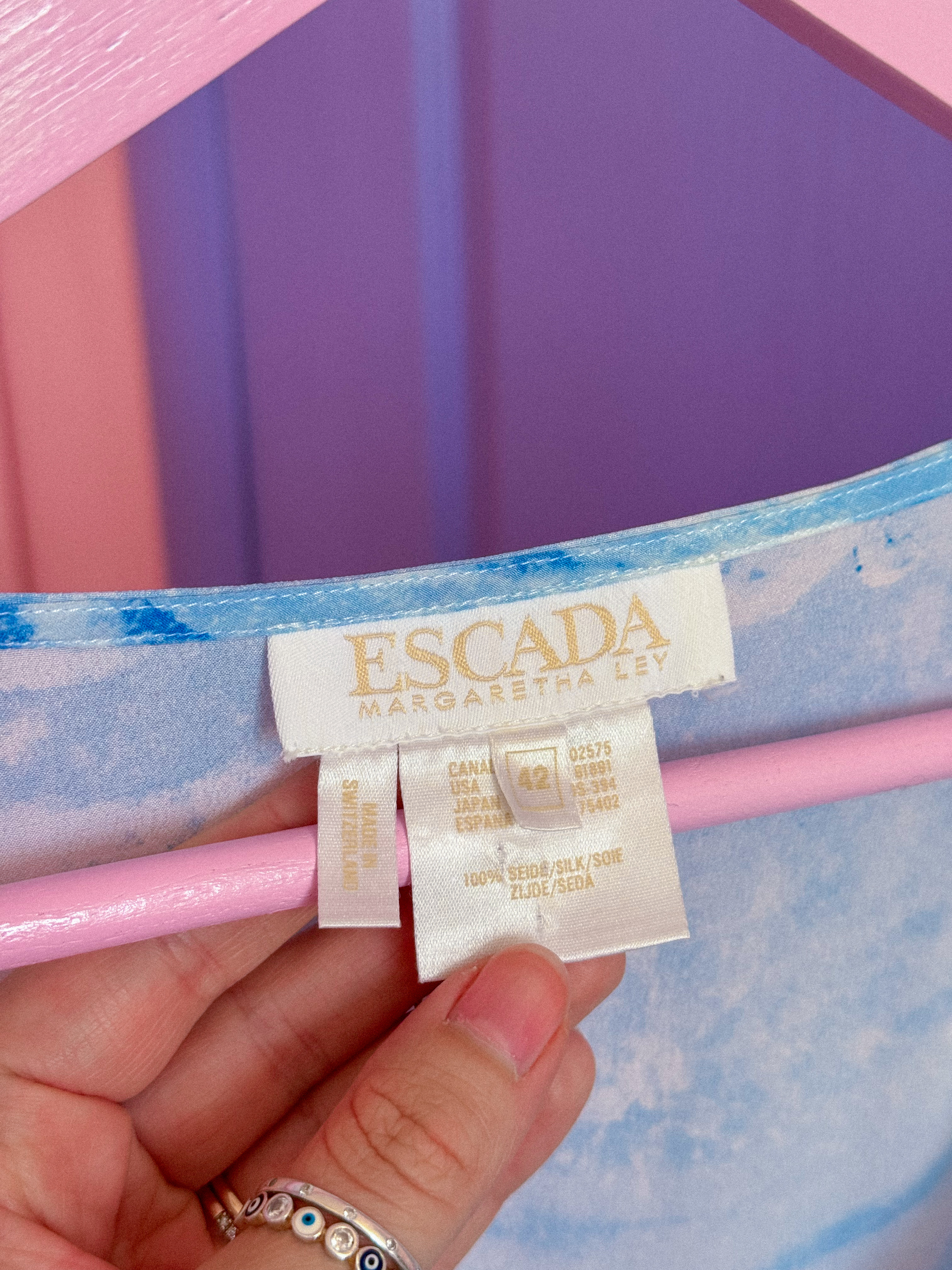 ESCADA vintažinė šilkinė suknelė